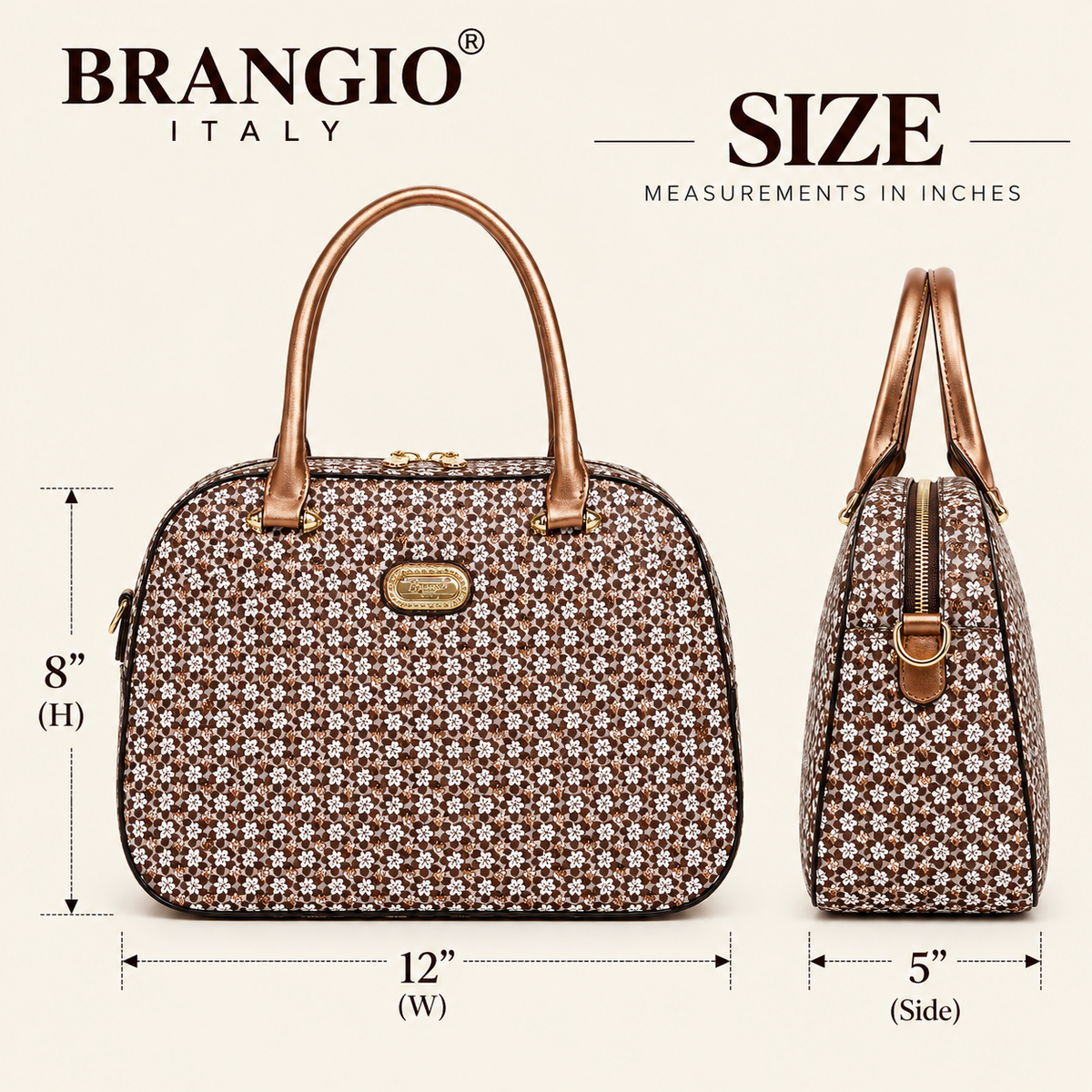 Brangio Italy  Daisy Bloom Overnight Latch On Bag