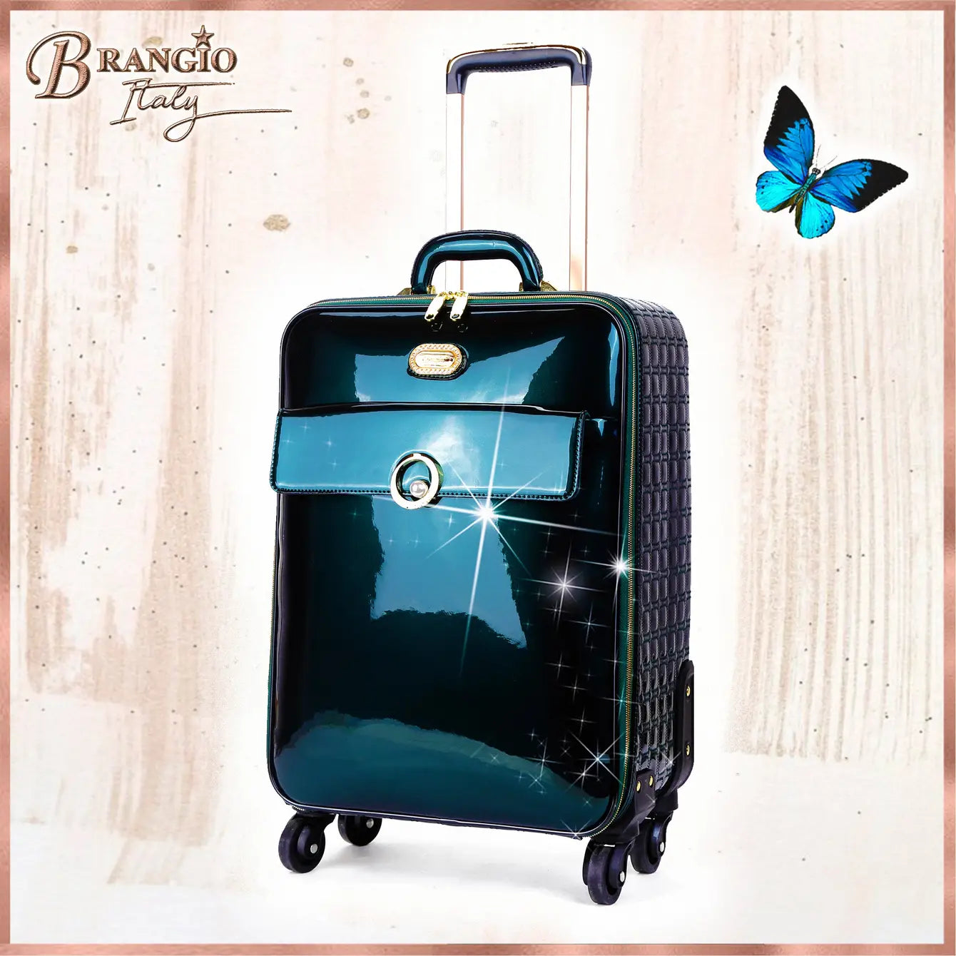 Brangio Glossy Trolley Bag with Modern Elegance