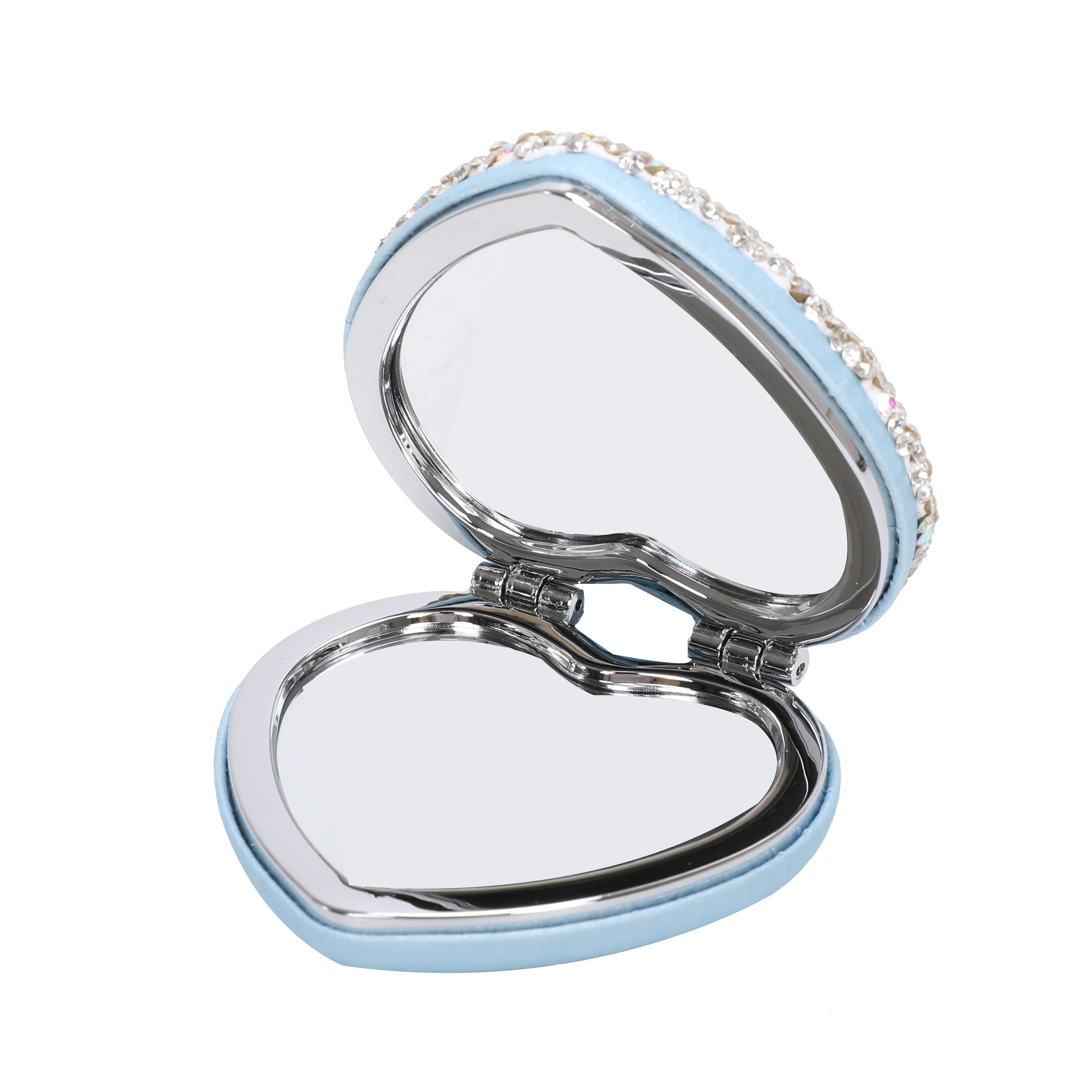 Floral Spark Heart Mirror Keychain & Purse Charm