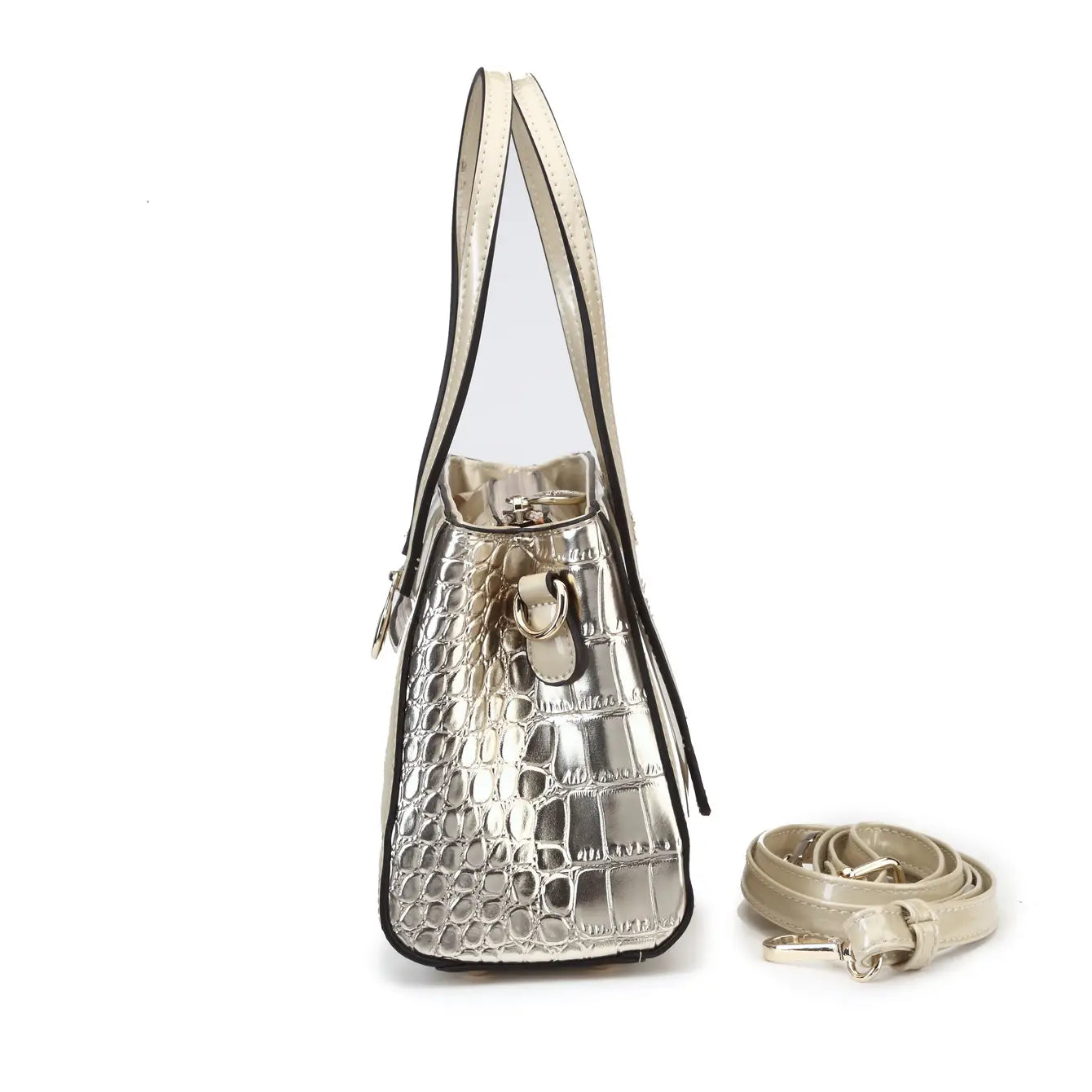 Brangio Italy Patent Leather Rhinestone Tote Bag