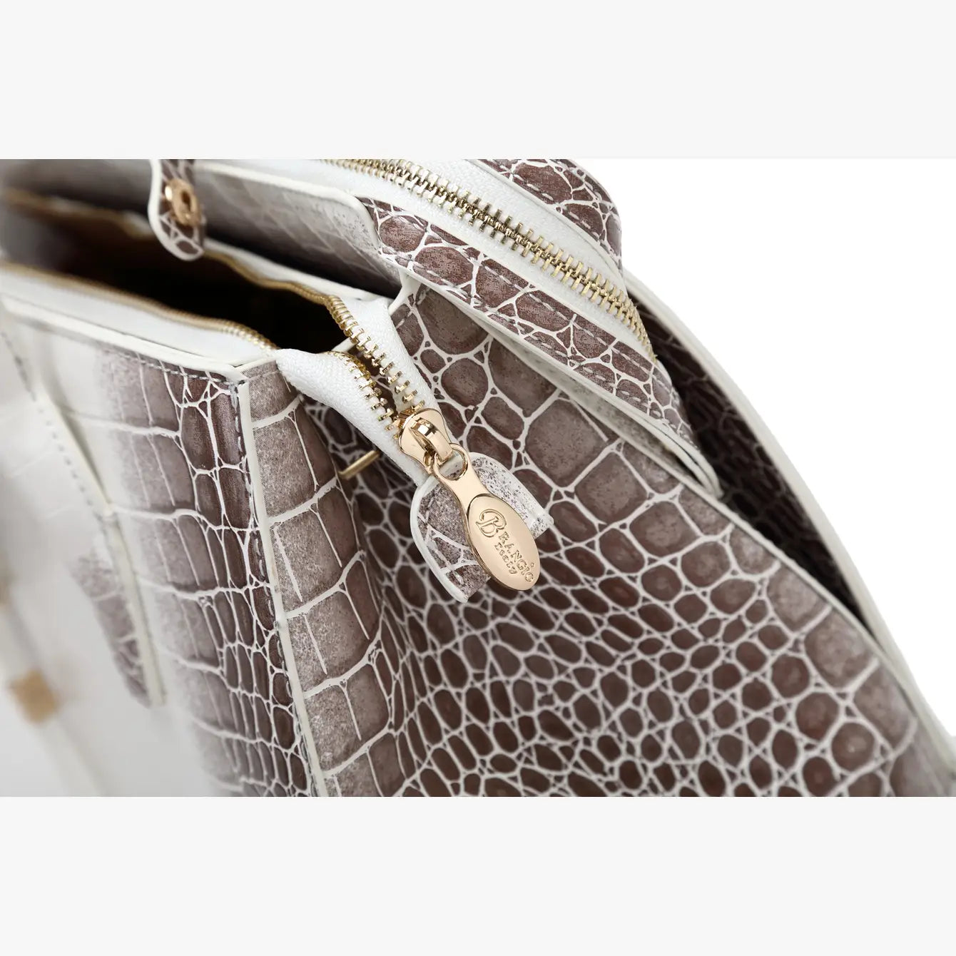 Brangio Elegant Croc-Embossed Handbag