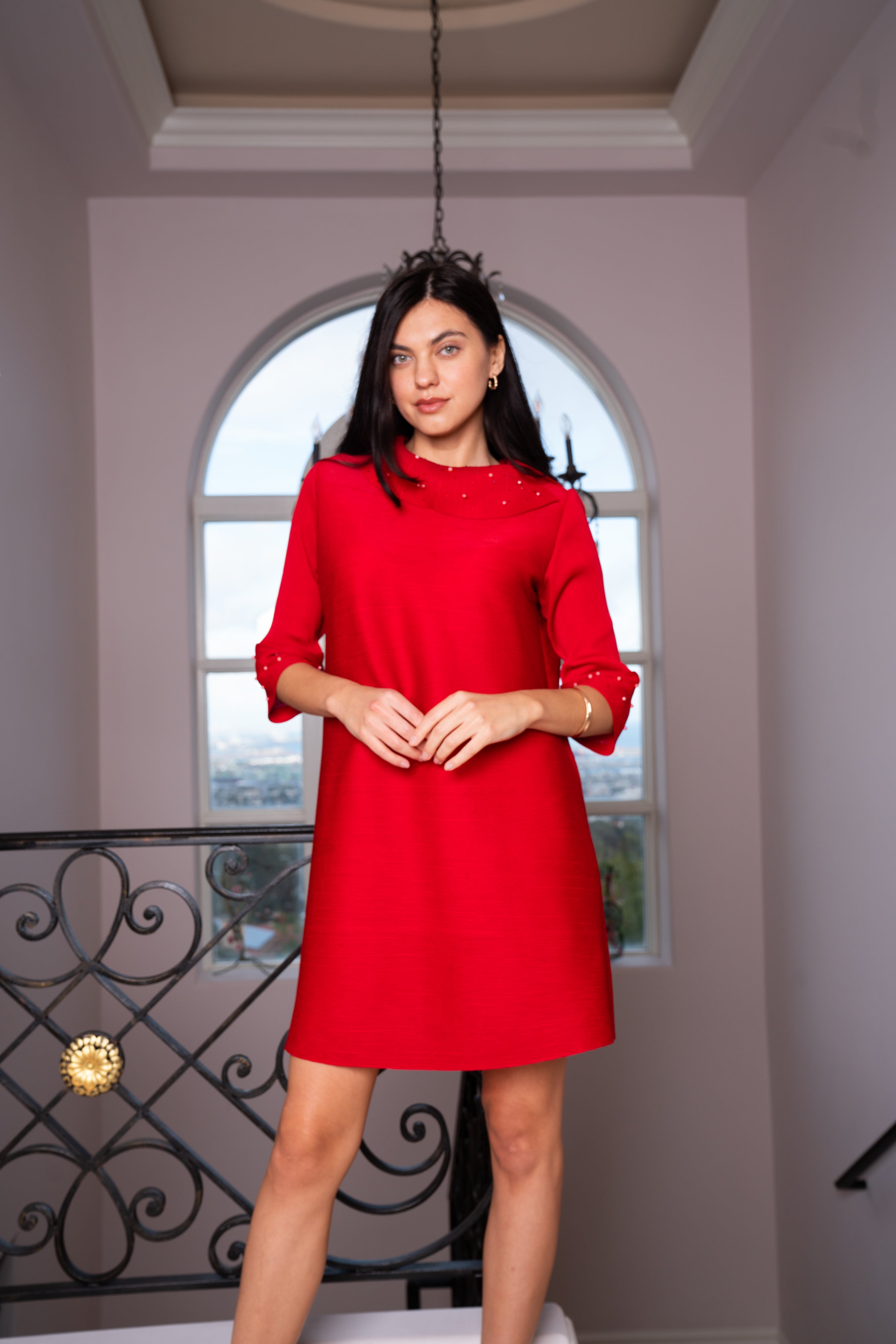 Brangio Italy Vintage Scarlet Grace A-Line Dress