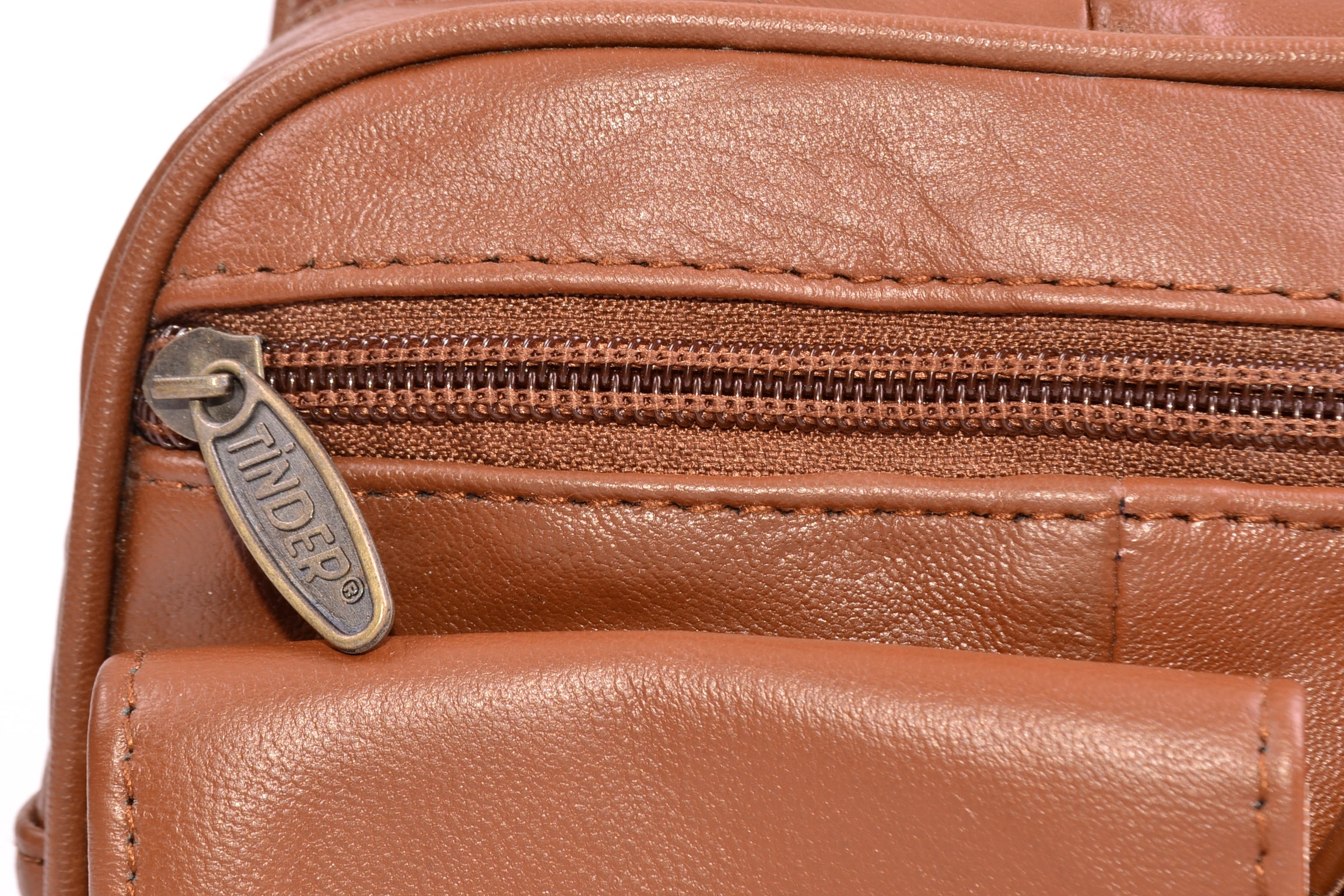 Genuine Leather Brown Organizer Crossbody Bag, Multi Pocket Shoulder Purse, Small Travel Messenger Bag for Men or Women