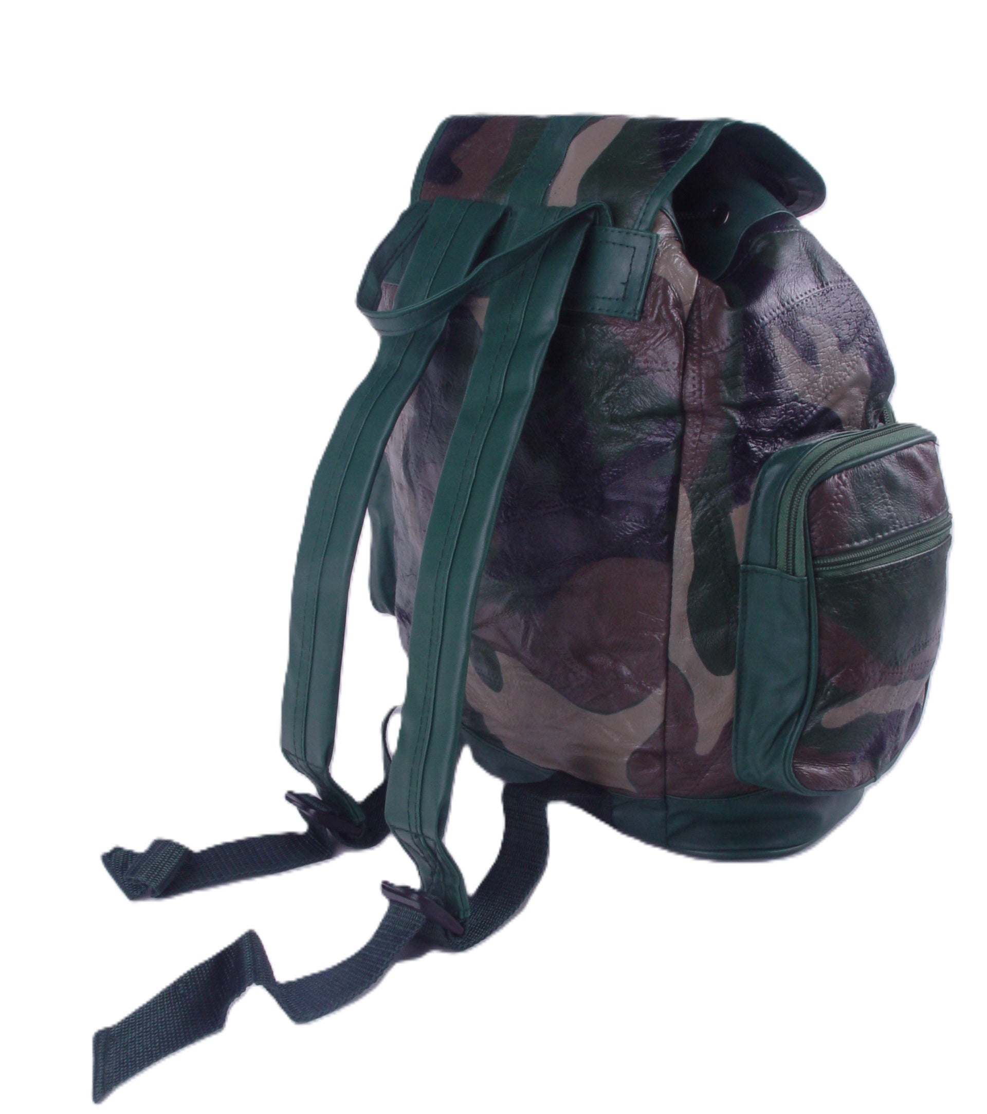 Tinder Genuine Leather Camouflage Backpack Multi Pocket Travel Daypack for Unisex