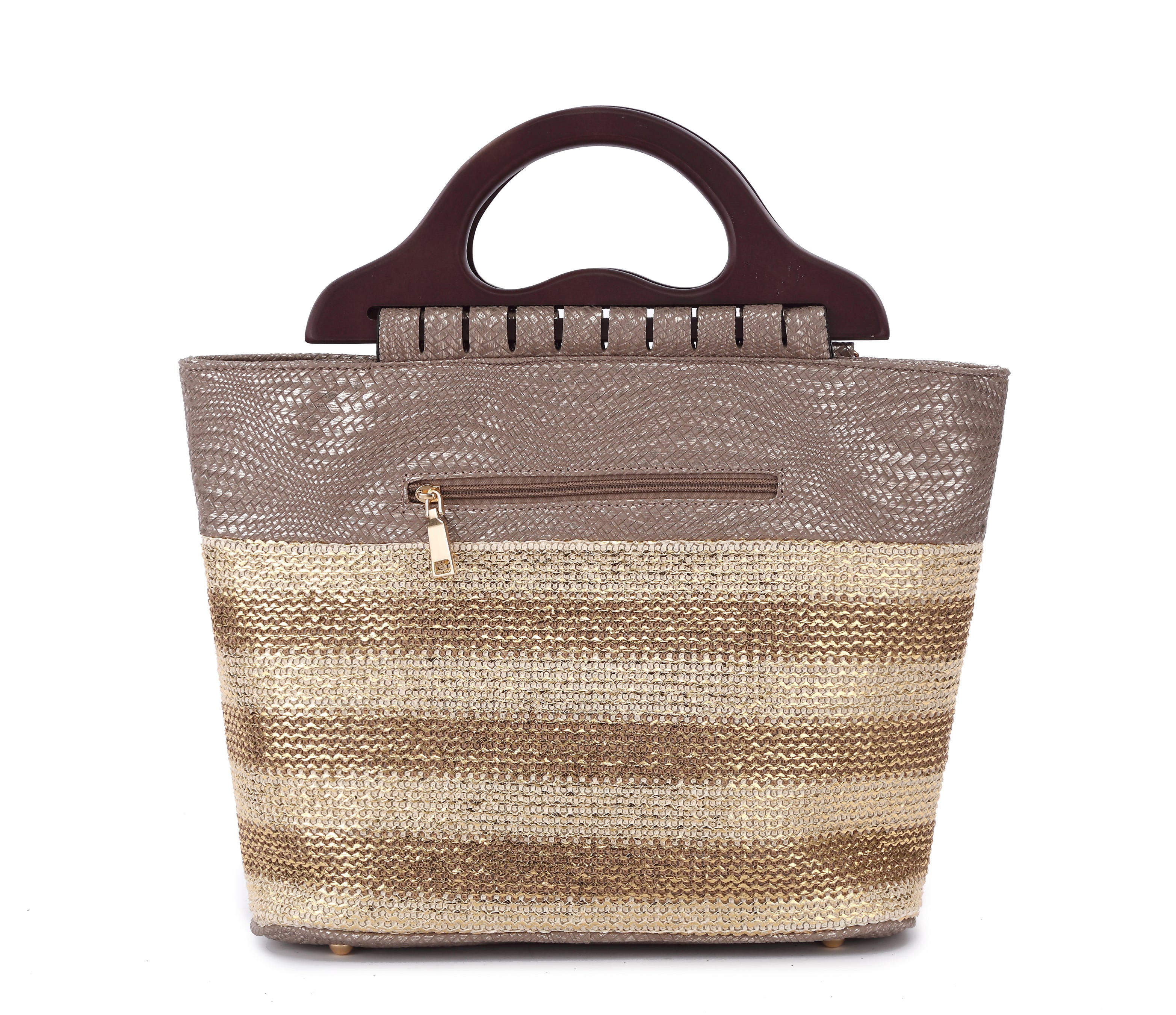 Originally Designed Handmade Woven Straw Tote Bag, Black Gold Top Handle Beach Purse, Summer Shoulder Handbag for Women