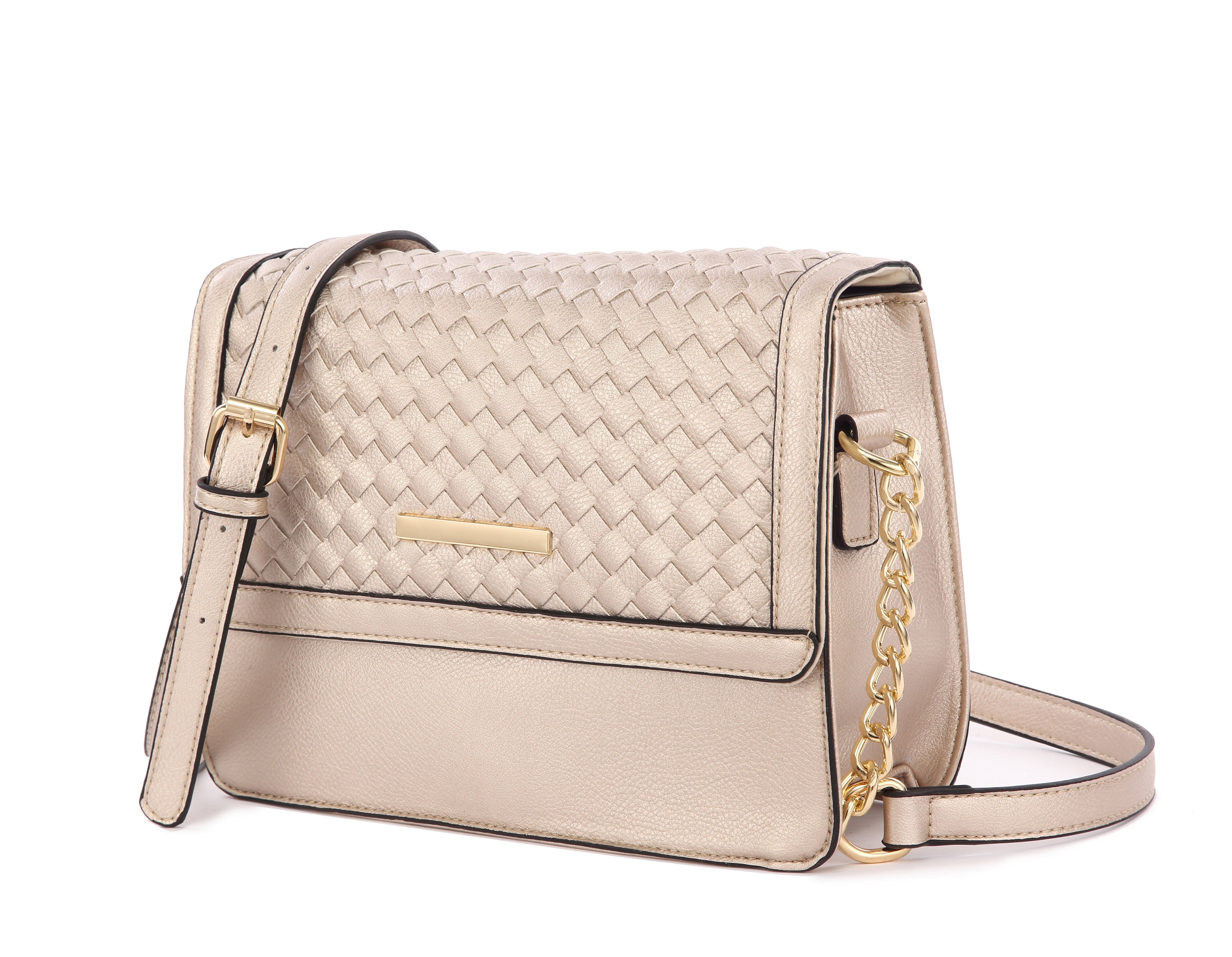 Originally Designed Handmade Woven Crossbody Bag, Vegan Leather Shoulder Purse, Brown Flap Handbag for Women