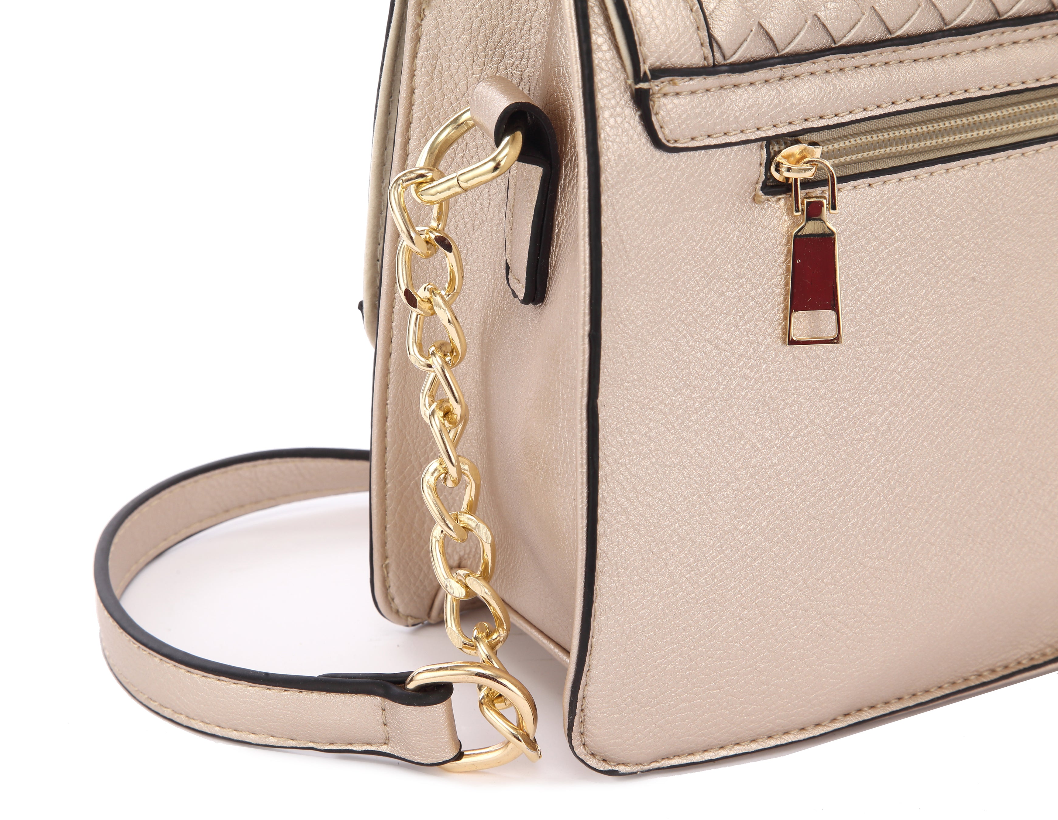 Originally Designed Handmade Woven Crossbody Bag, Vegan Leather Shoulder Purse, Brown Flap Handbag for Women