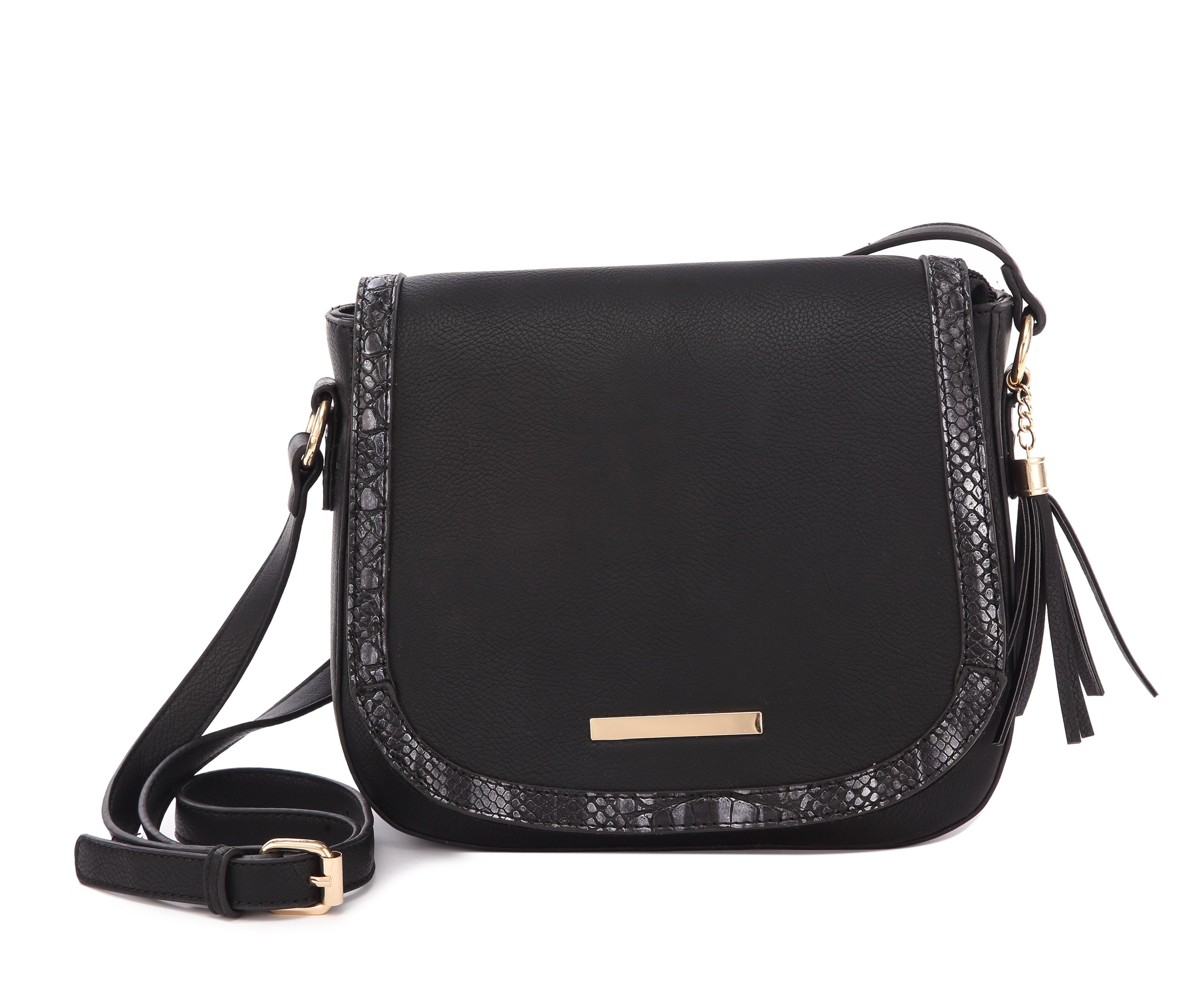 Originally Designed Handmade Crossbody Bag, Light Blue Vegan Leather Shoulder Purse, Tassel Flap Handbag for Women