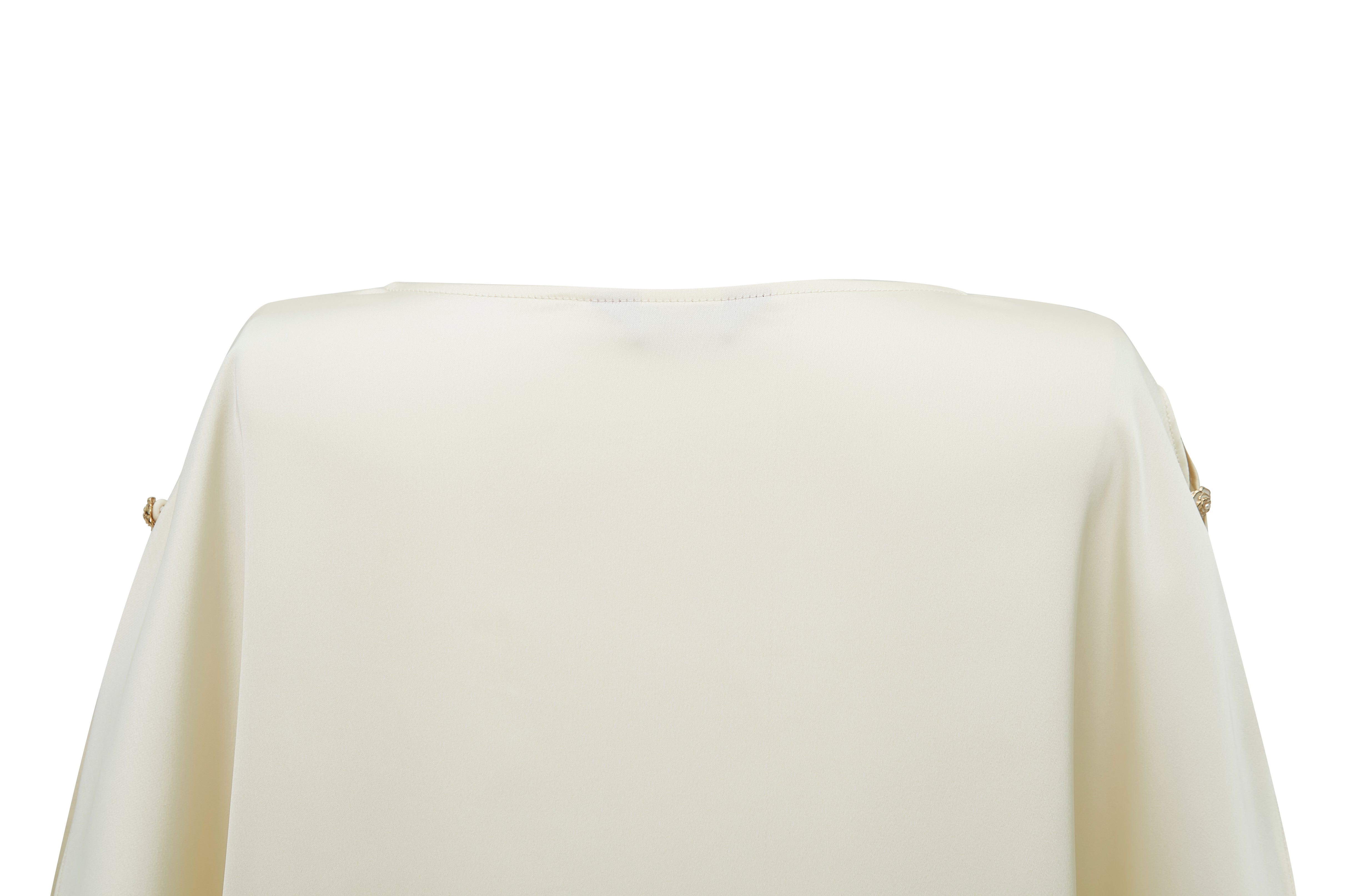 Brangio Vintage Parisian Elegance Top – Pearl White