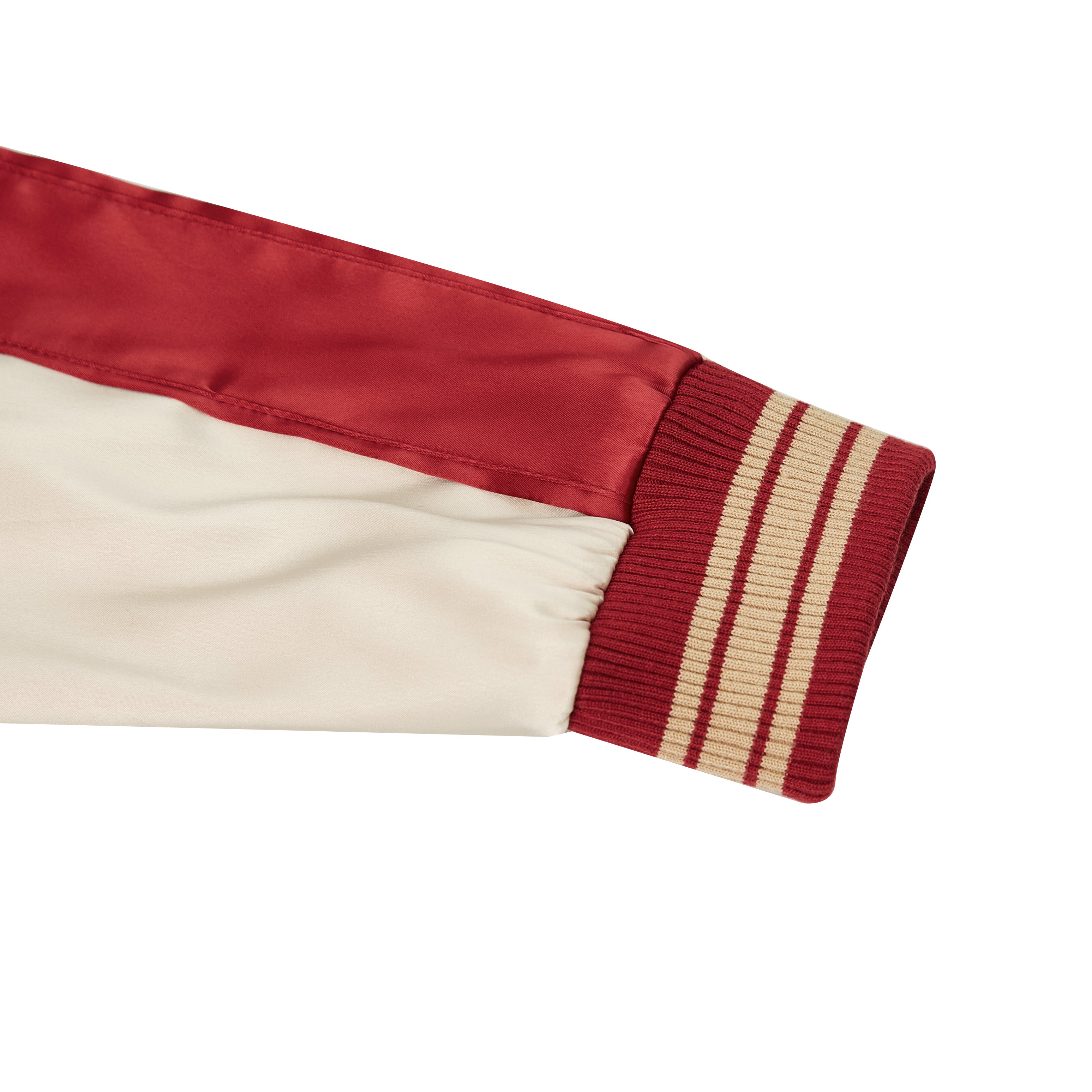 Brangio Italy Vintage Bomber Jacket with Floral Embroidery - Burgundy