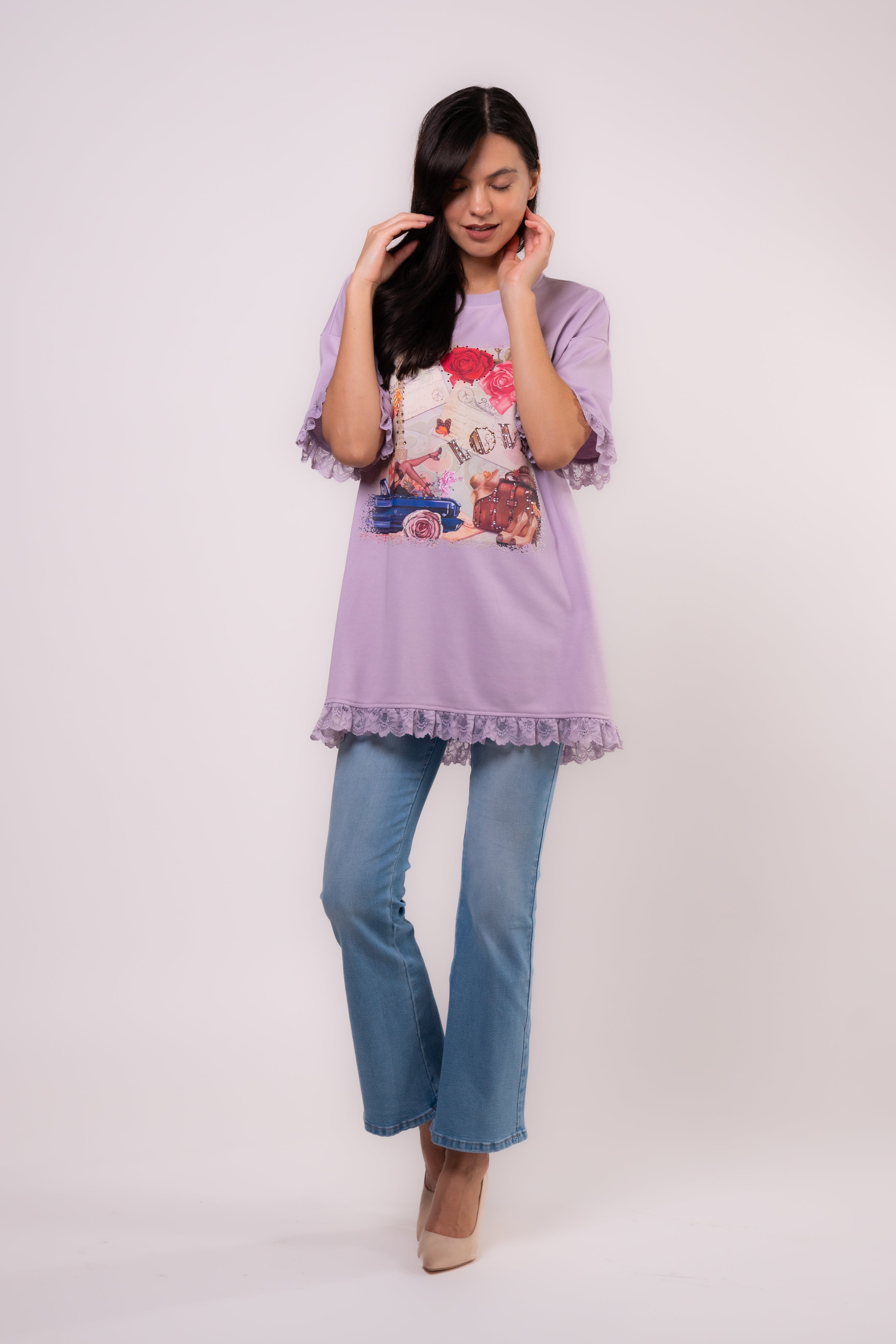 Brangio Vintage Parisian Love Lace Tunic