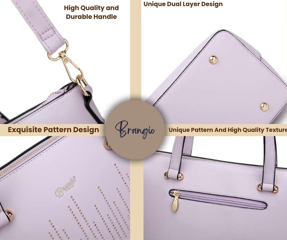 Brangio Italy Studded Designer Tote Bag