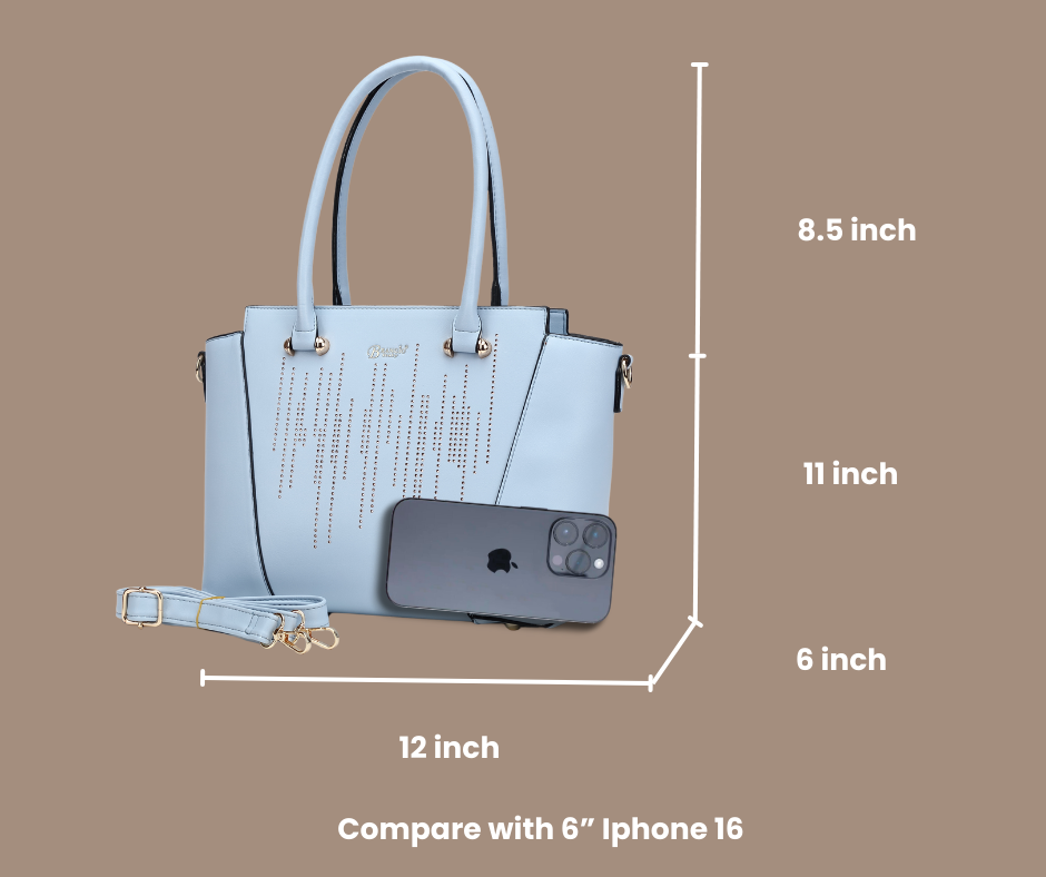 Brangio Italy Studded Tote Bag for Women - Designer Shoulder Handbag