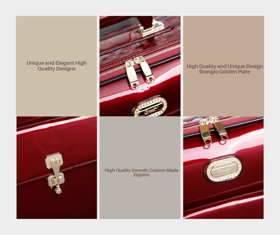 Brangio Italy Luxury Carry-On Luggage – Rolling Suitcase