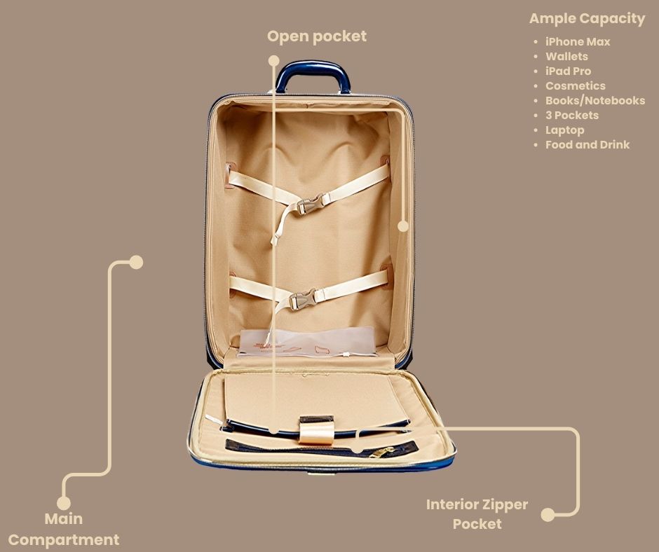Brangio Italy Luxury Spinner Wheeled Carry-On Luggage+Handbag[2pc]
