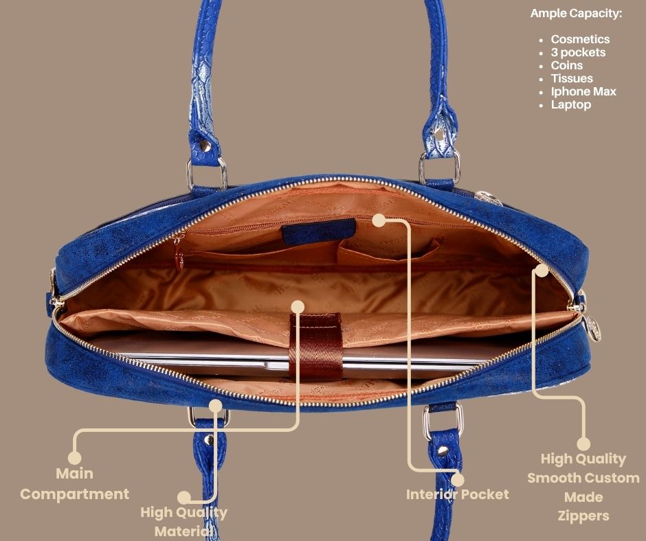 Brangio Italy Heart Pattern Briefcase – Designer Laptop Bag & Business Tote