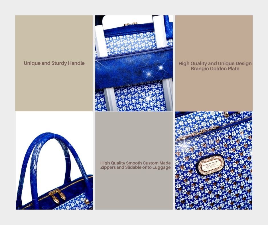 Brangio Italy Heart Pattern Briefcase – Designer Laptop Bag & Business Tote