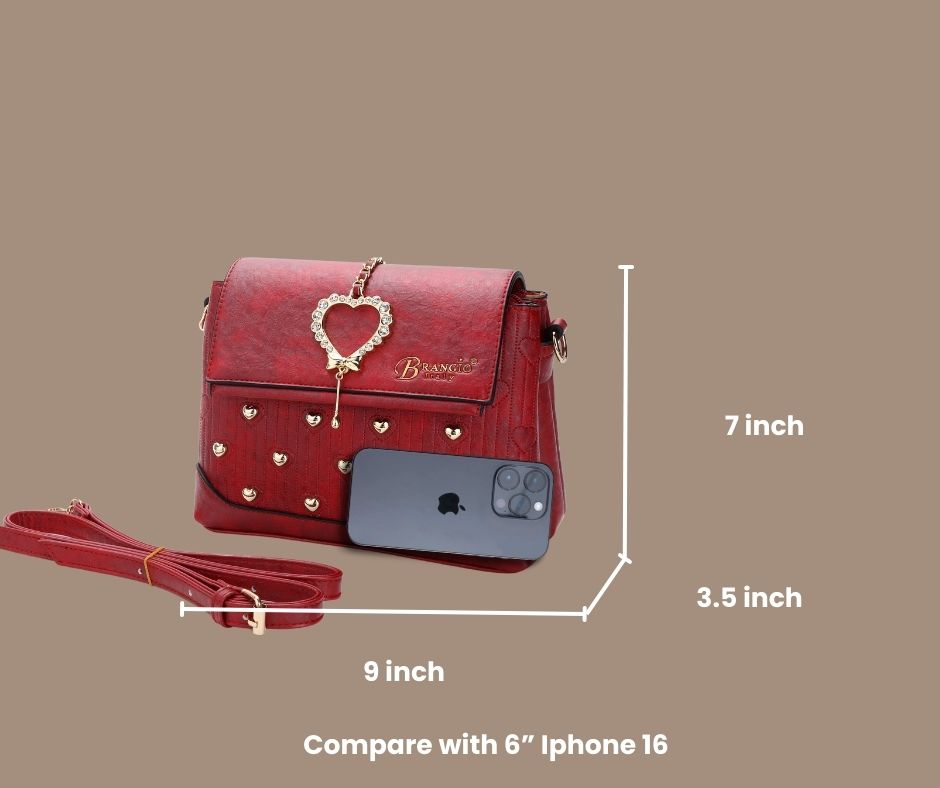 Brangio Italy Heart Beat Cross-body Fashion Satchel