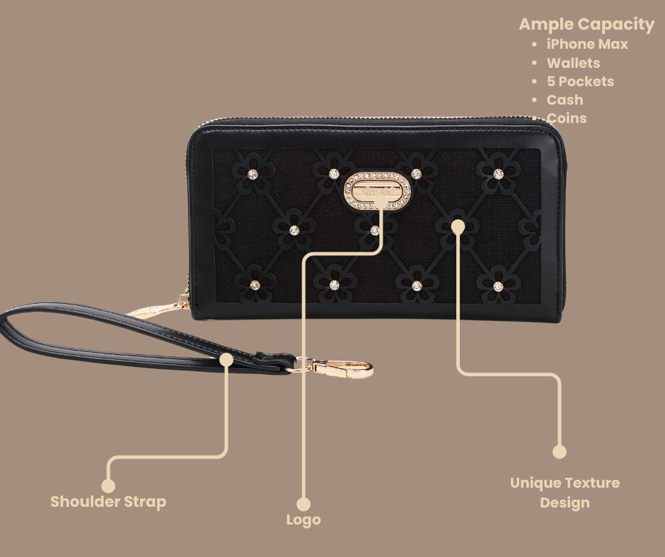 Wildflower Handmade Wristlet Wallet