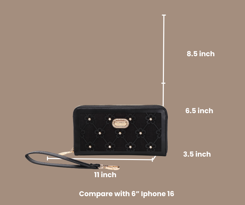 Wildflower Handmade Wristlet Wallet