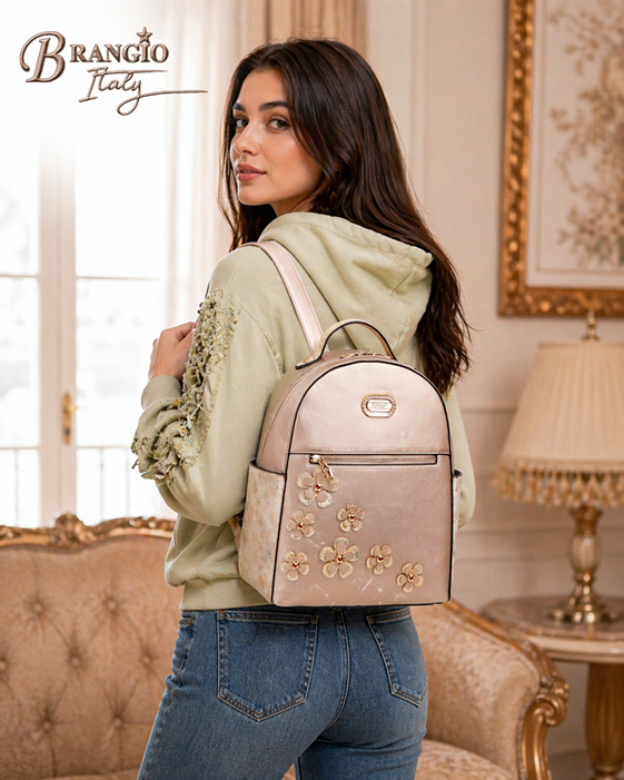Brangio Italy Twinkle Cosmos Floral Fashion Backpack