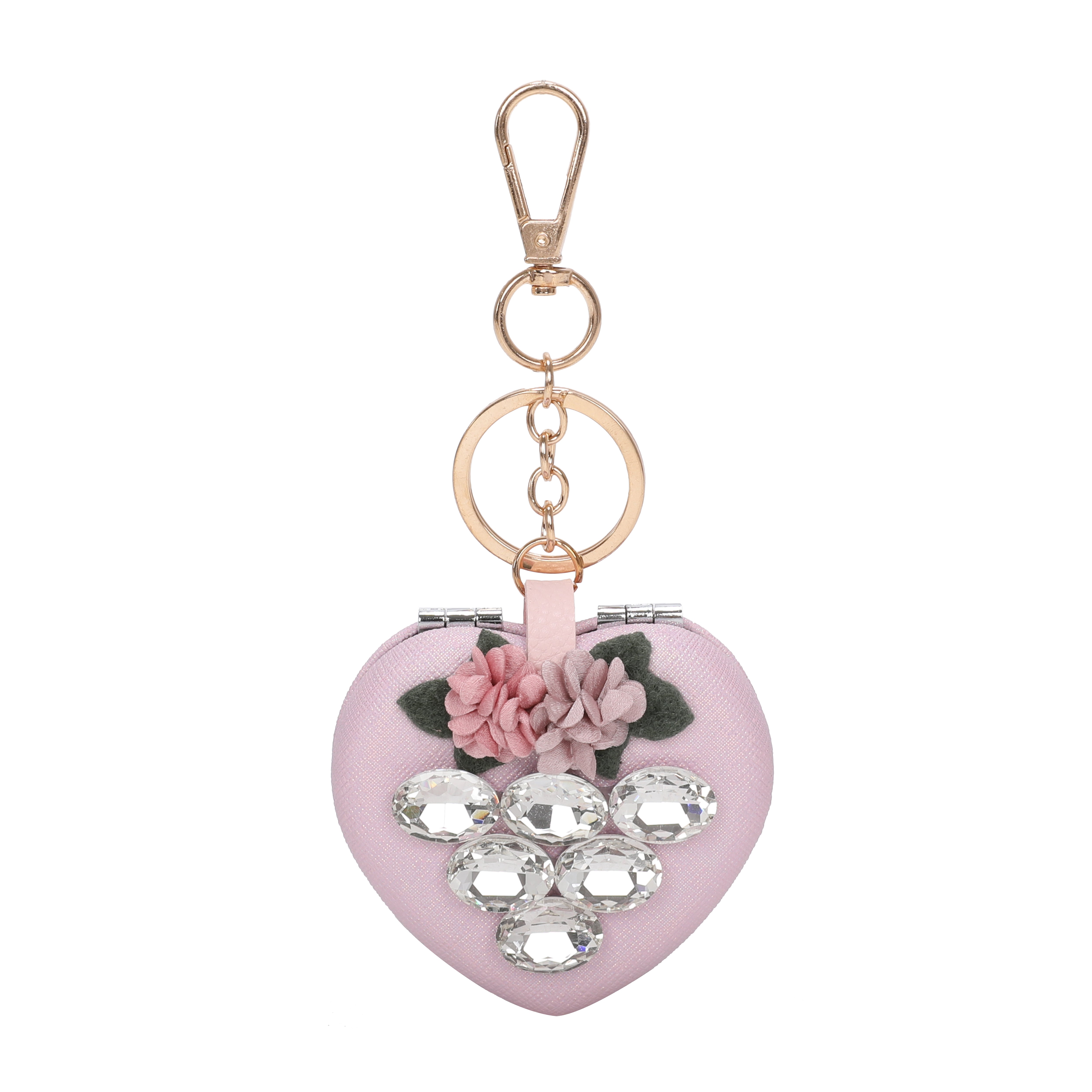 Brangio Elegant Heart Gem Keychain Case