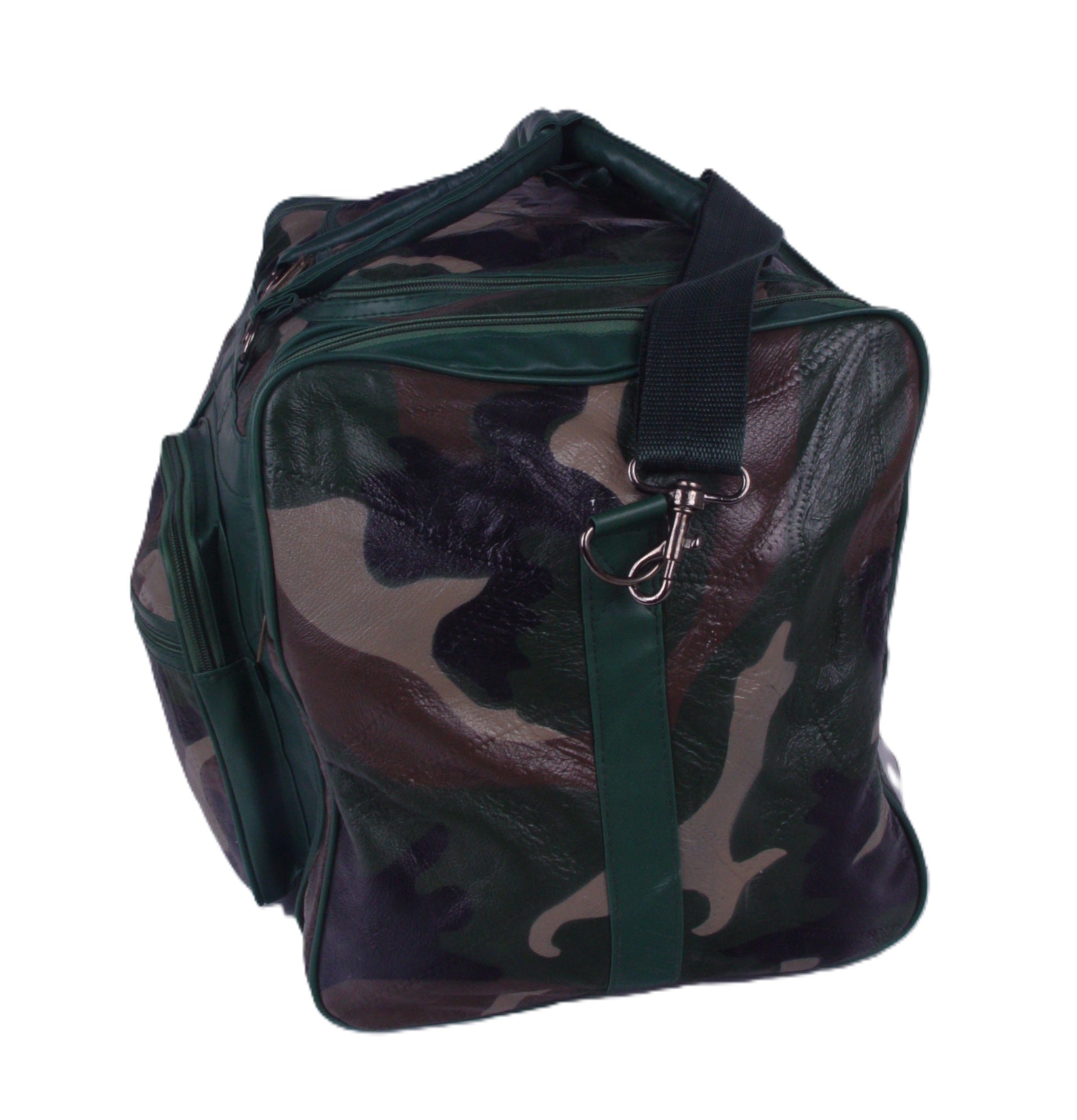 Tinder Genuine Leather Camouflage Duffel Bag Large Travel Weekender Bag for Unisex