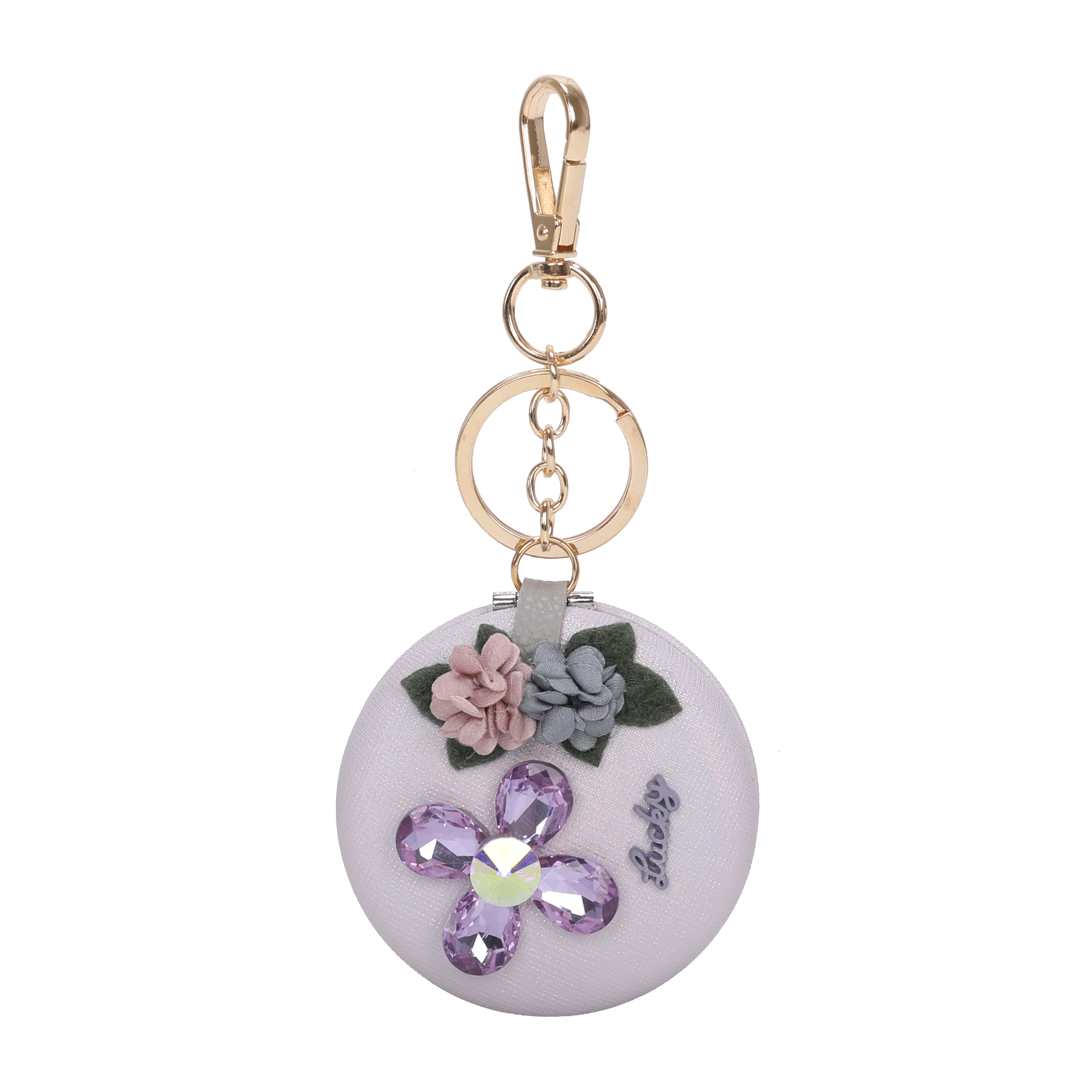 Lucky Rose Mirror Keychain & Purse Charm Pendant
