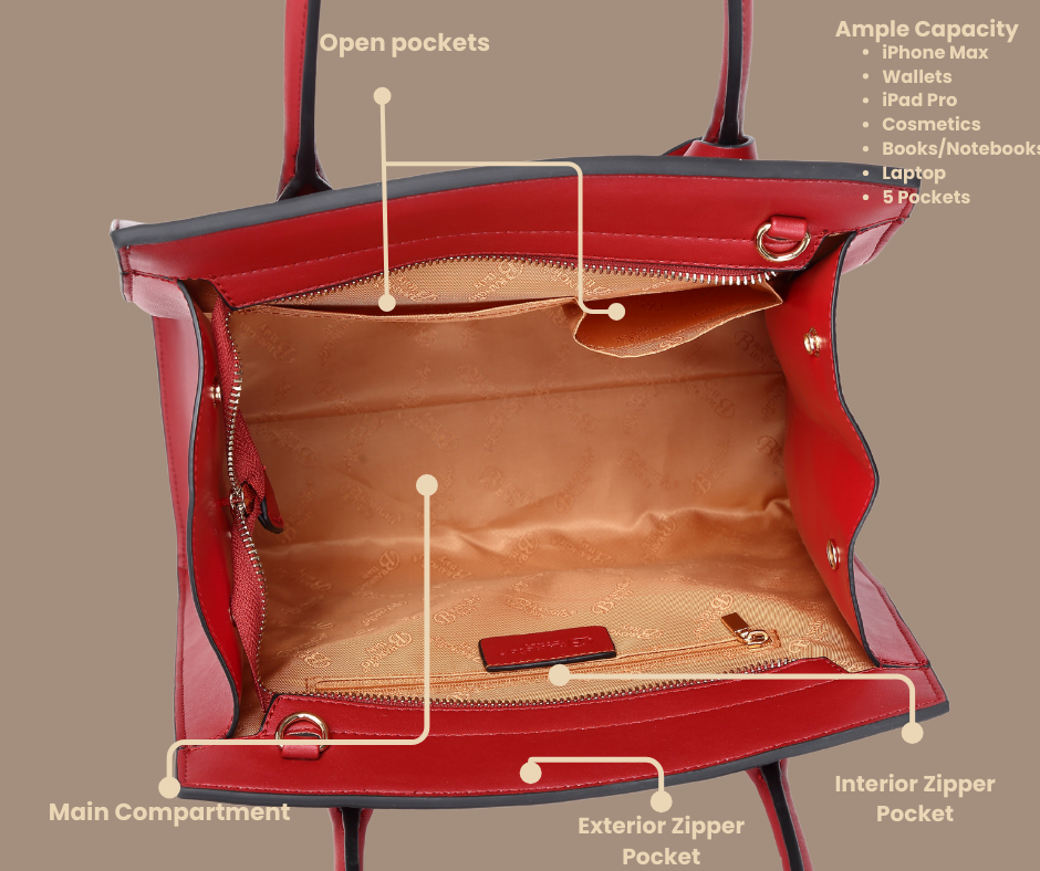 Brangio Italy Ostrich-Embossed Luxury Handbag – Neutral Faux Leather Satchel Purse with Gold Lock Accent | U.S.A. Company Ships from L.A.