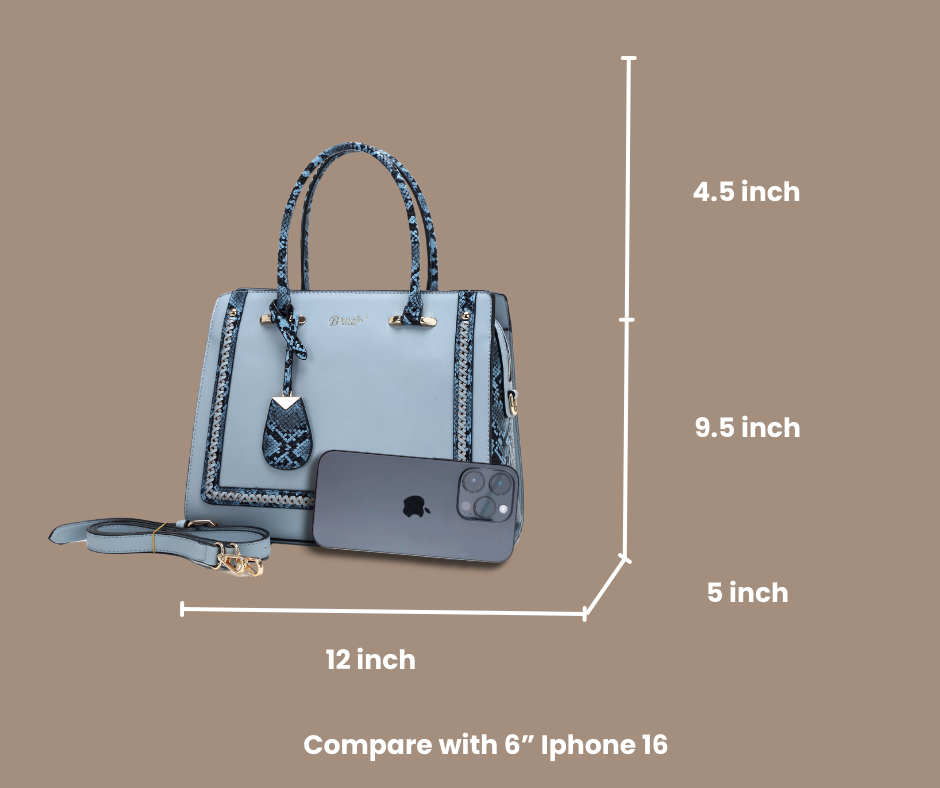 Brangio Italy Satchel Designer Structured Tote Handbag