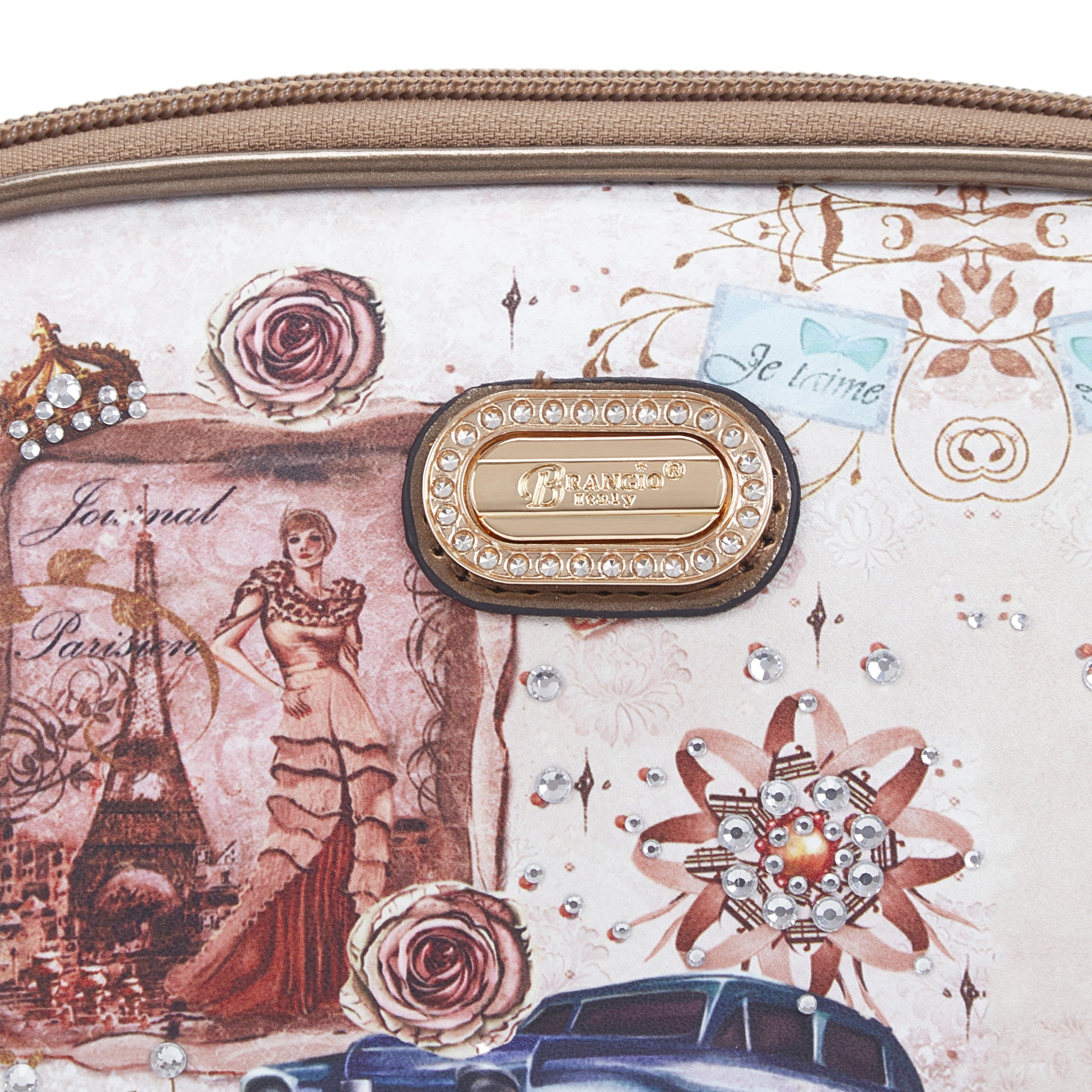 Brangio Italy Vintage Paris Designer Print Cosmetic Pouch (Copy)