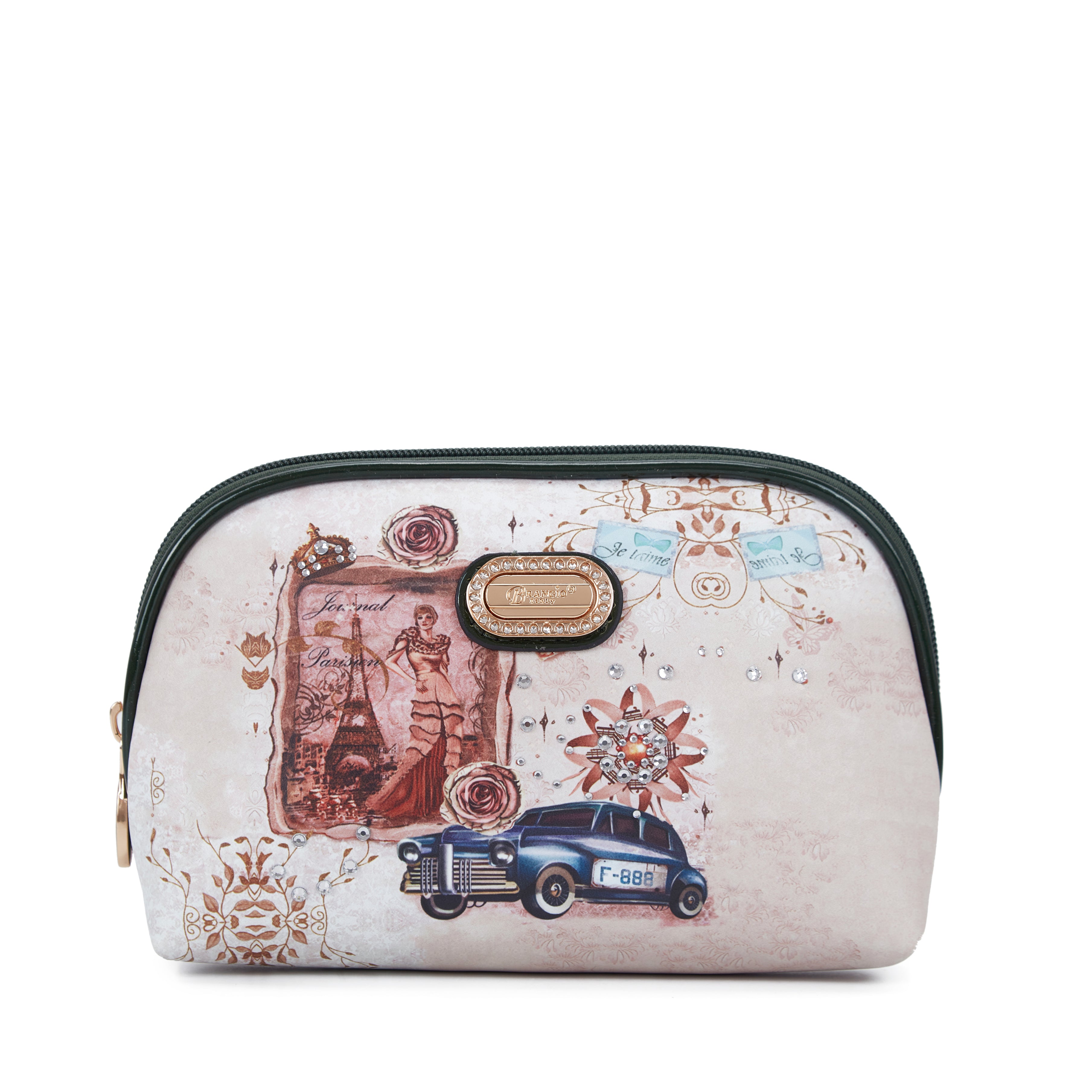 Brangio Italy Vintage Paris Designer Print Cosmetic Pouch (Copy)