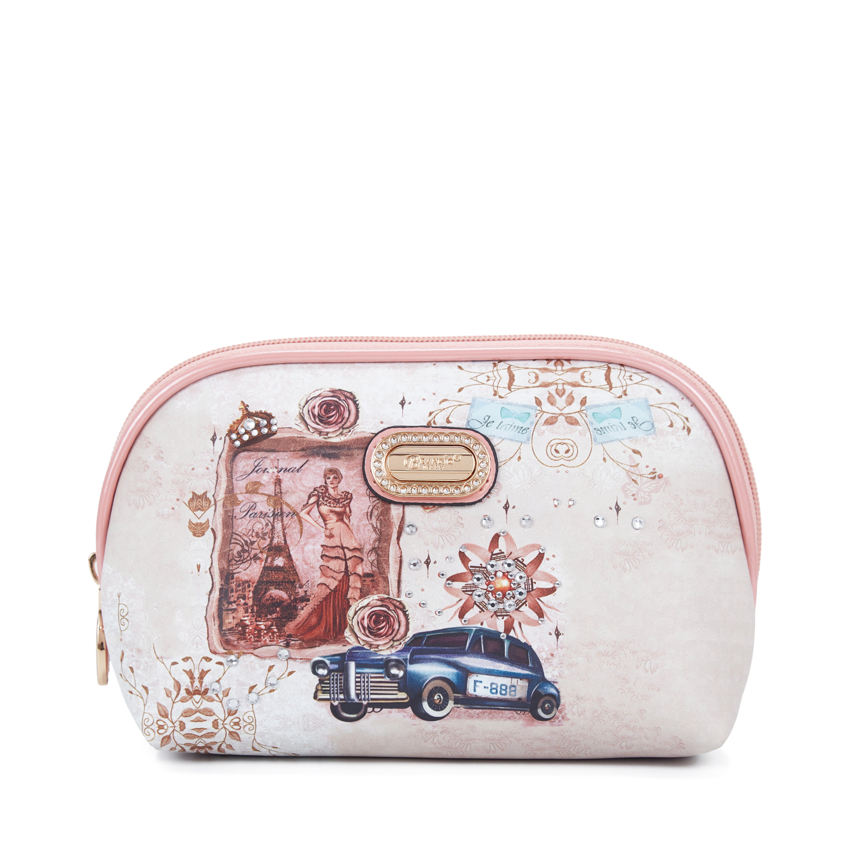 Brangio Italy Vintage Paris Designer Print Cosmetic Pouch (Copy)
