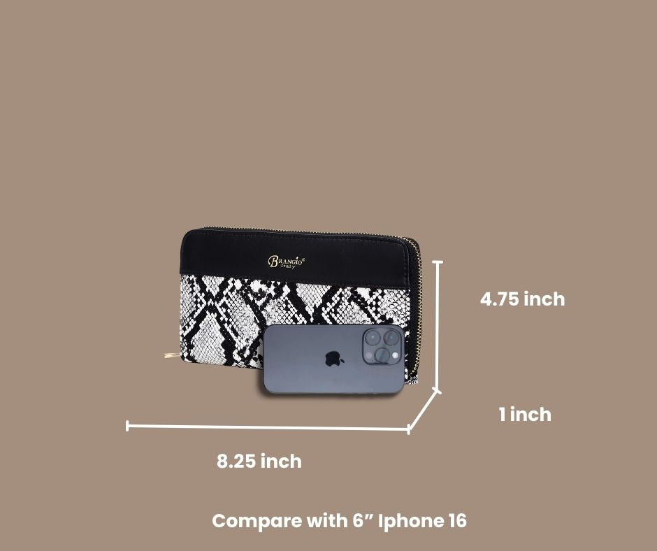 Brangio Italy Elegant Print Zippered Wristle Wallet