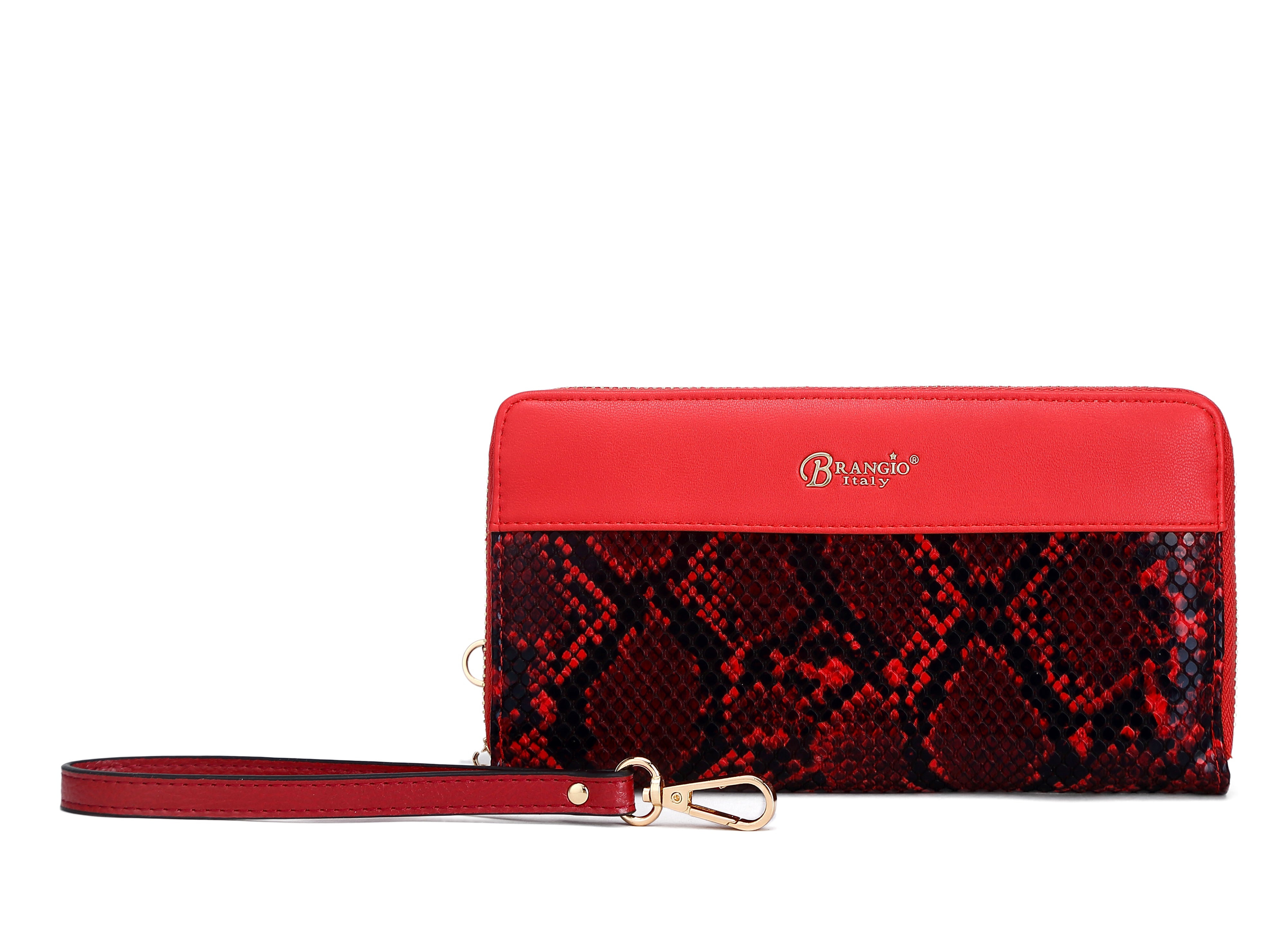 Brangio Italy Elegant Print Zippered Wristle Wallet