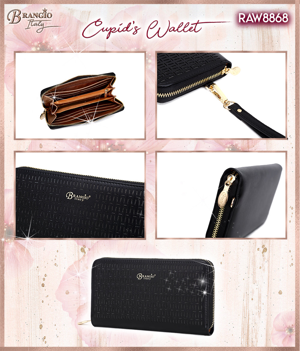 Brangio Italy Elegant Zippered Wristle Wallet