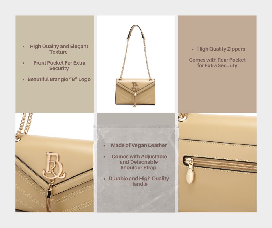 Brangio Italy Designer Envelope Crossbody Purse