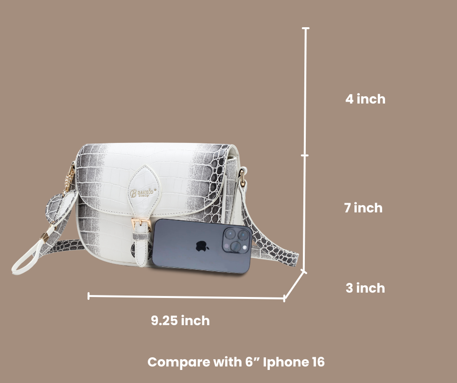 Brangio Brangio Italy Croc Luxe Crossbody Bag