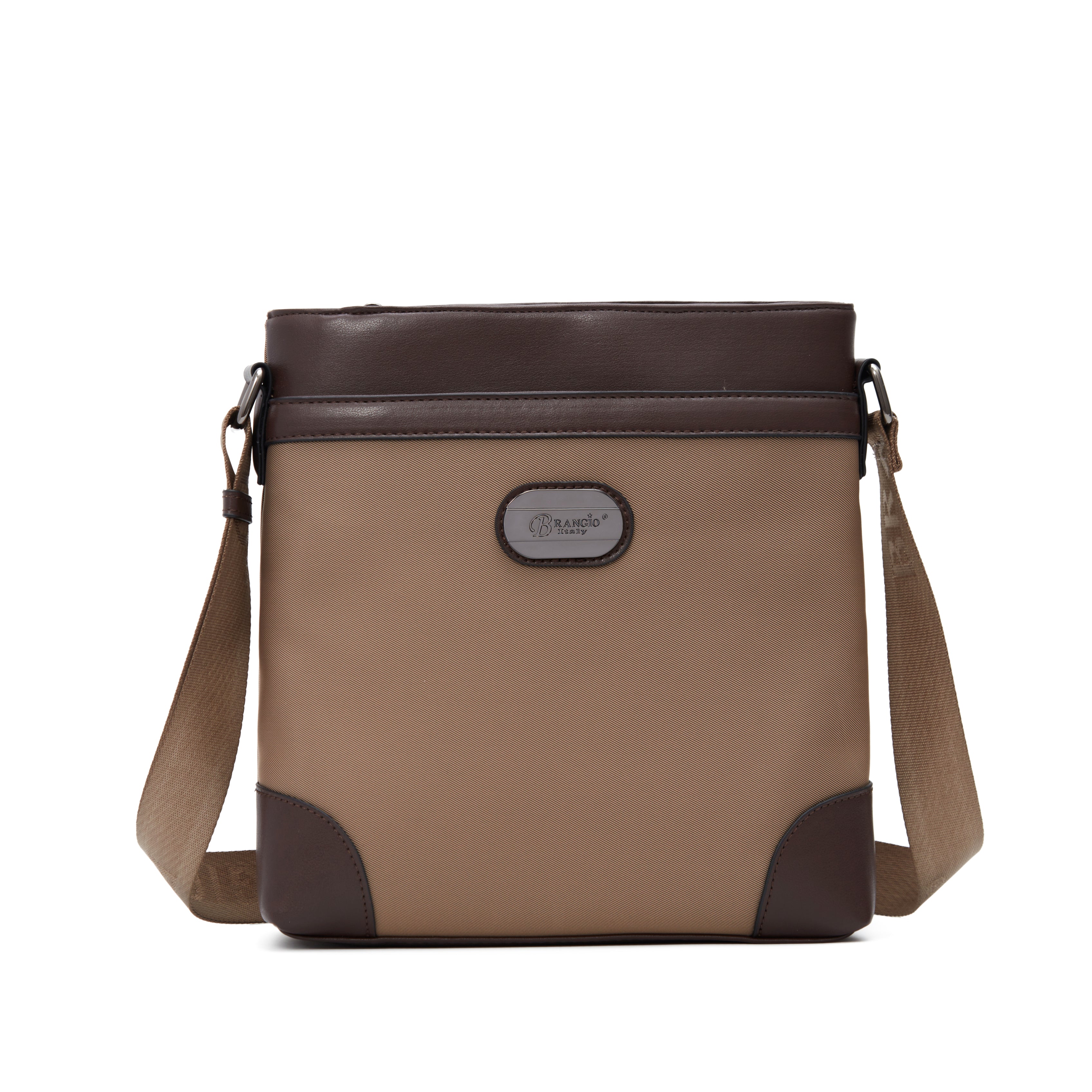Brangio Italy Lightweight Crossbody Messenger Bag – Water-Resistant Everyday Travel Shoulder Bag