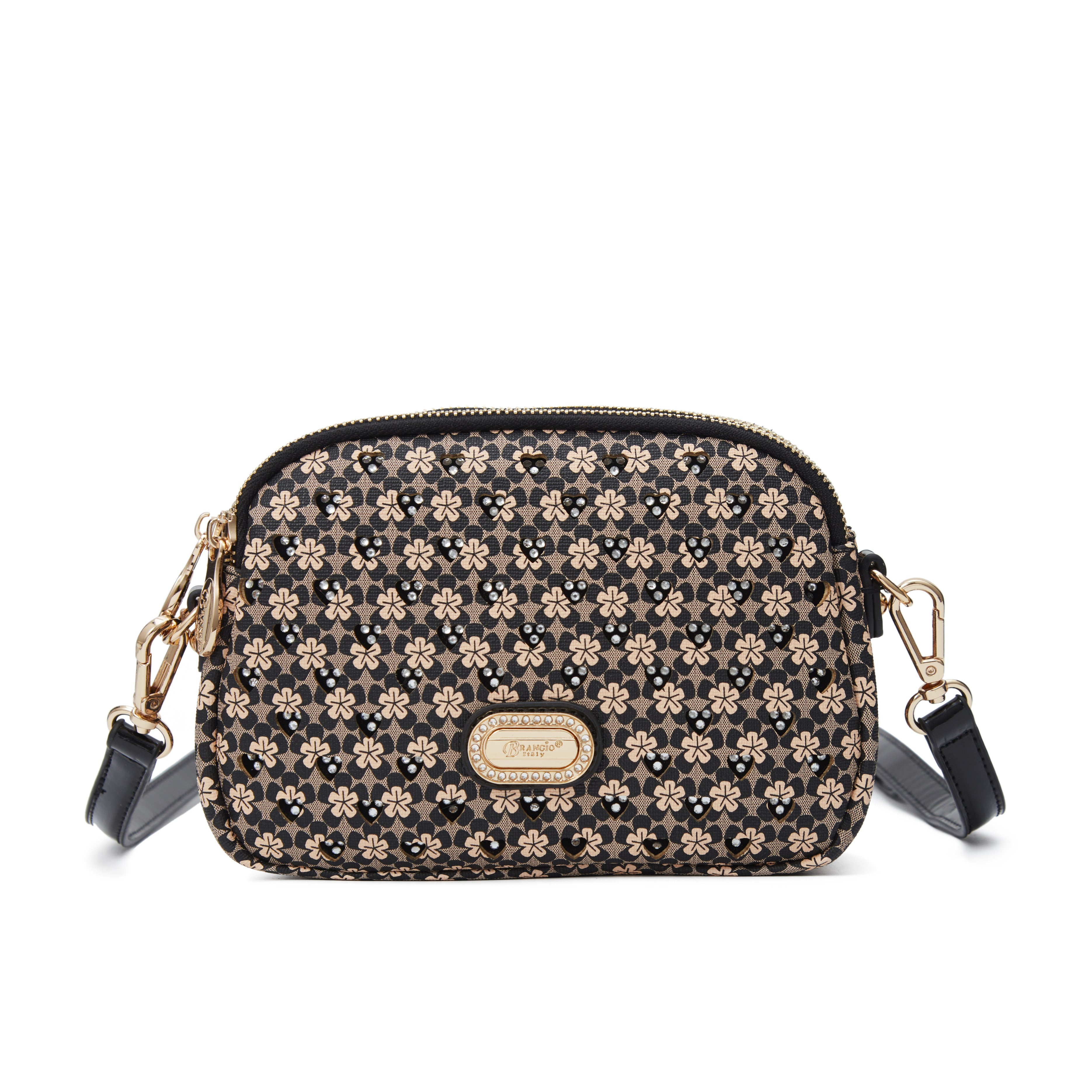 Brangio Italy Luxury Designer with Rhinestone Crossbody Bag