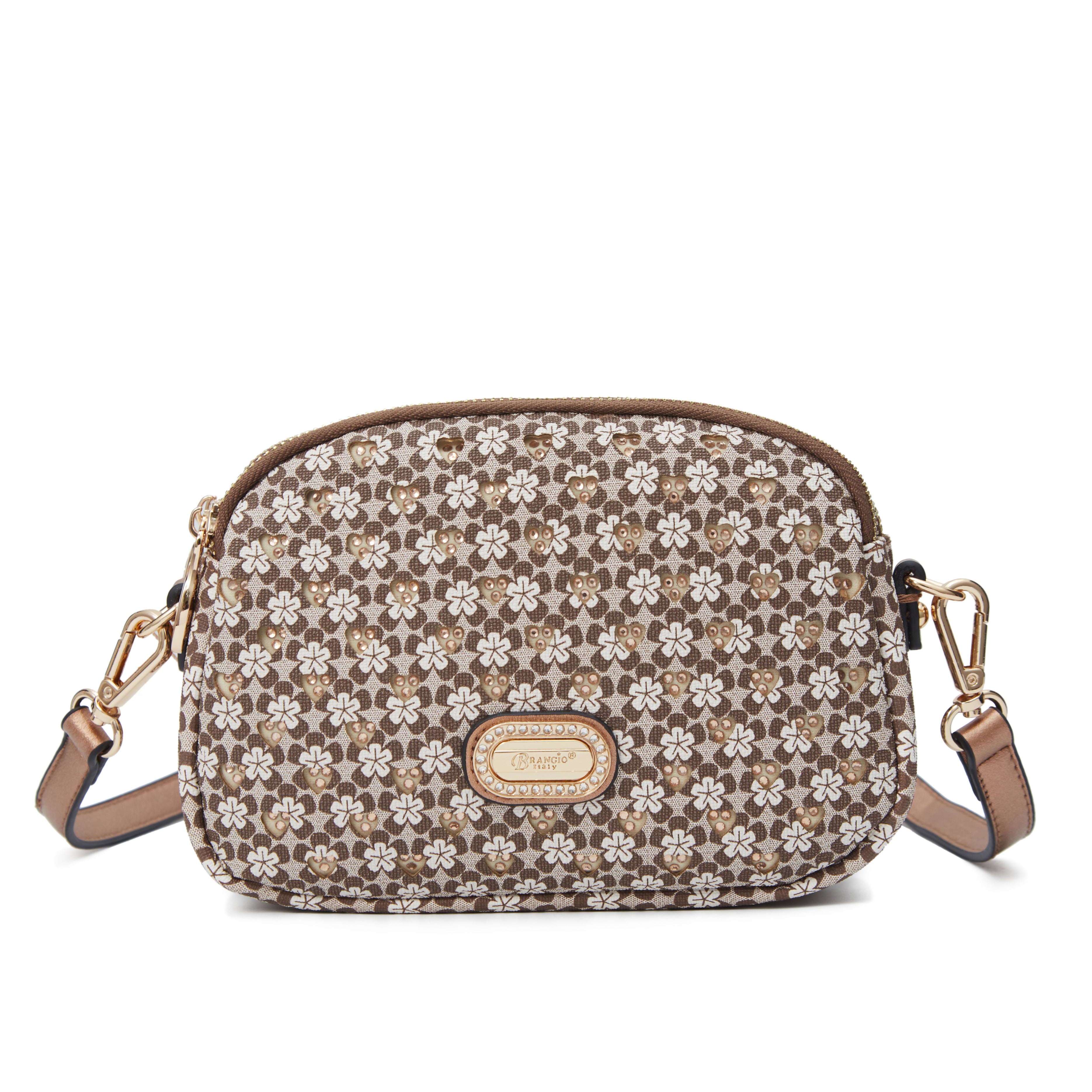 Brangio Italy Luxury Designer with Rhinestone Crossbody Bag