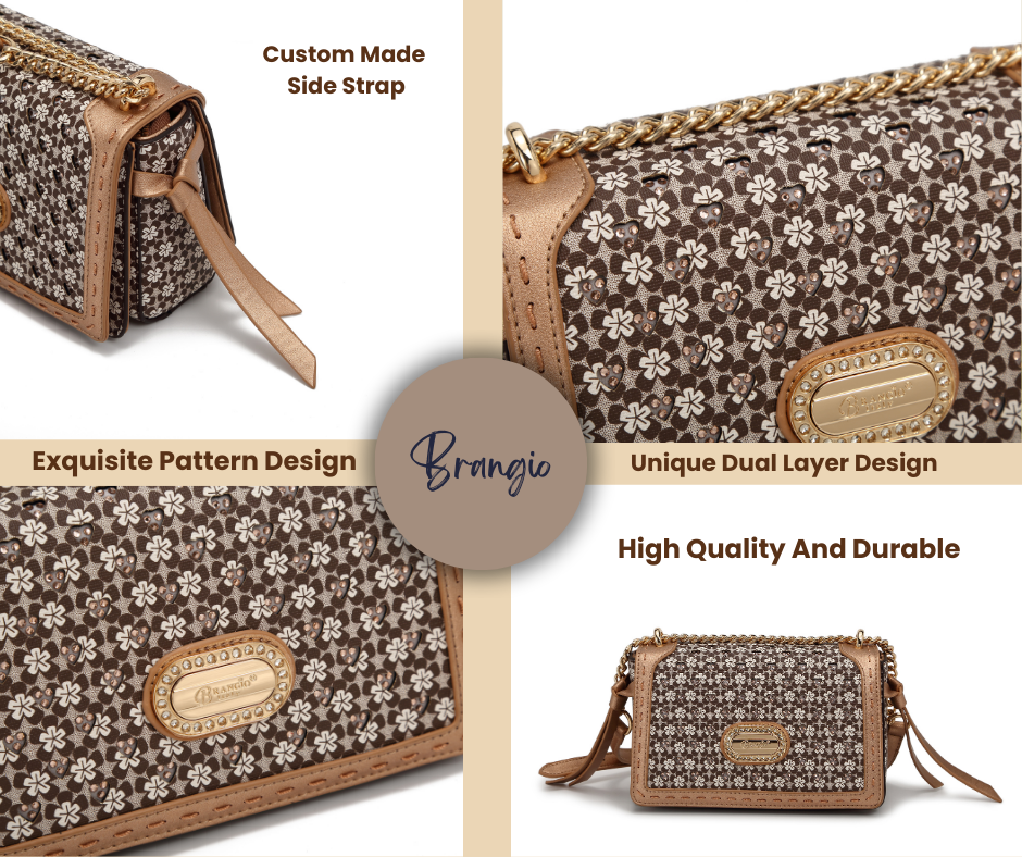 Brangio Italy Bloom Elegance Crossbody Bag