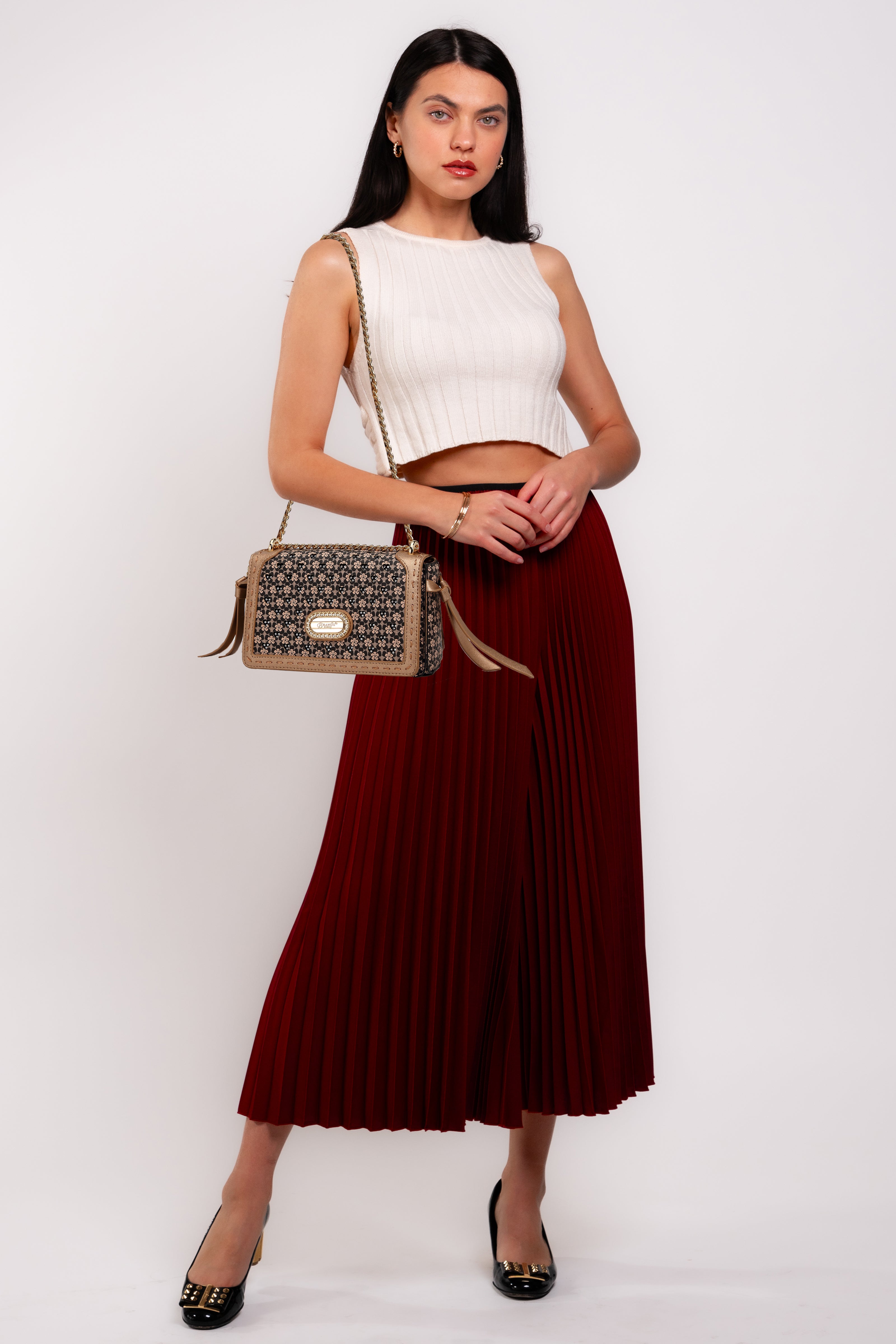 Brangio Italy Bloom Elegance Crossbody Bag