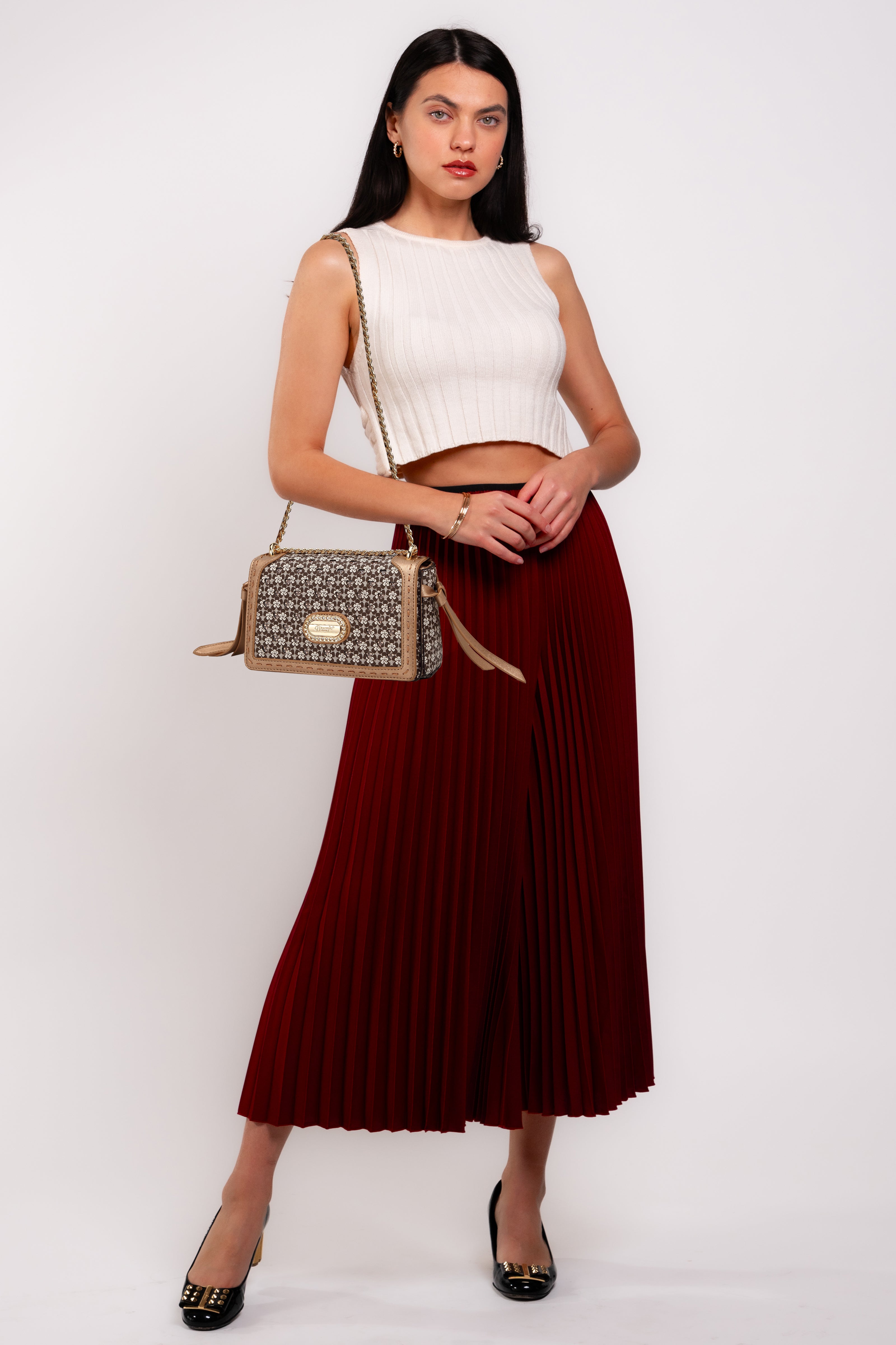 Brangio Italy Bloom Elegance Crossbody Bag