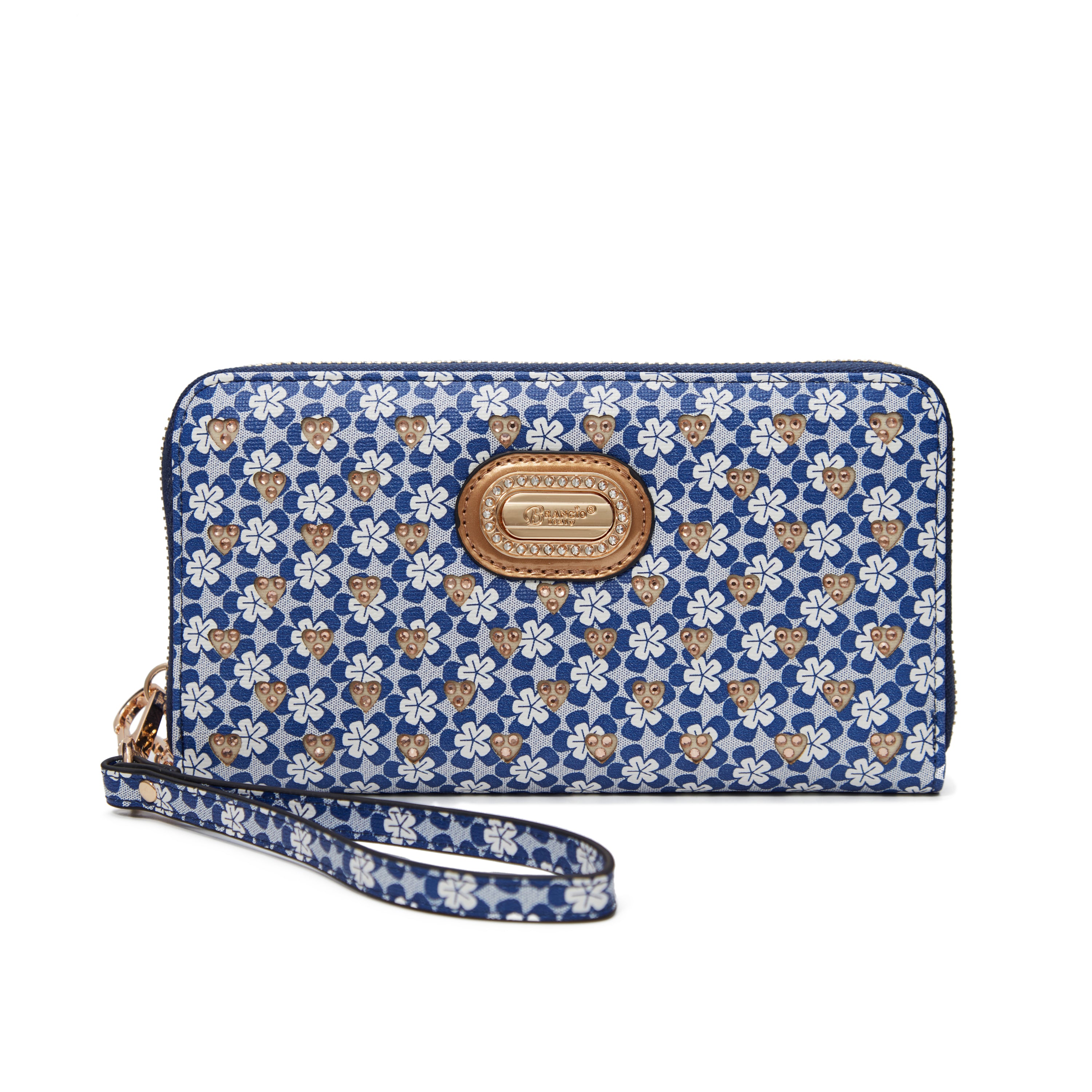 Brangio Italy Elegant Love-Inspired zippered wristlet Wallet