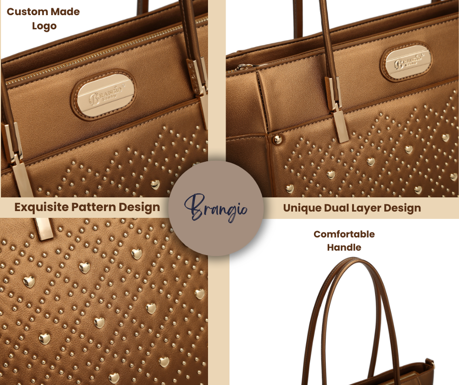 Brangio Italy Luxe Heart Love Lightning Tote Bag