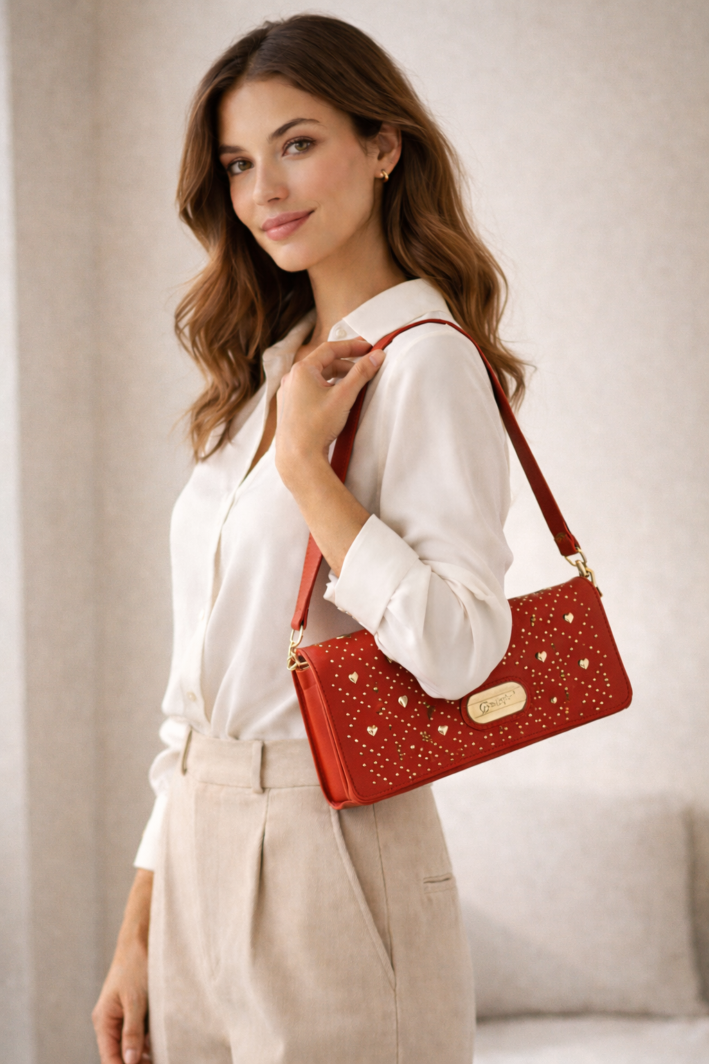 Brangio Italy Radiant Heart Crossbody Bag