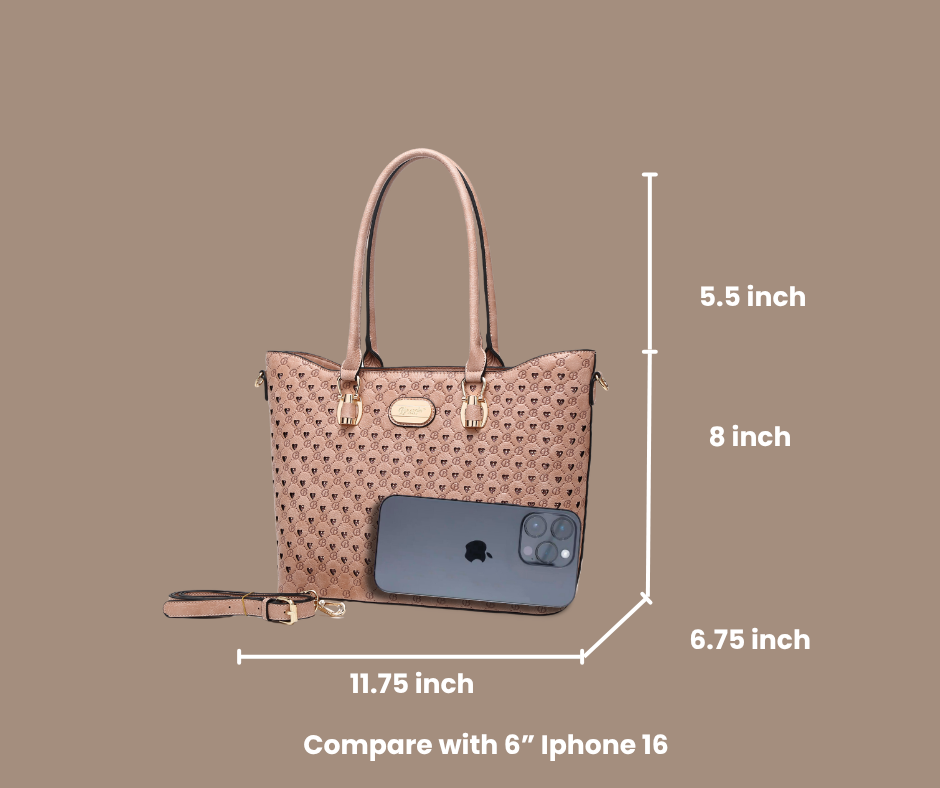 Brangio Italy Monogram Signature Designer Tote Bag