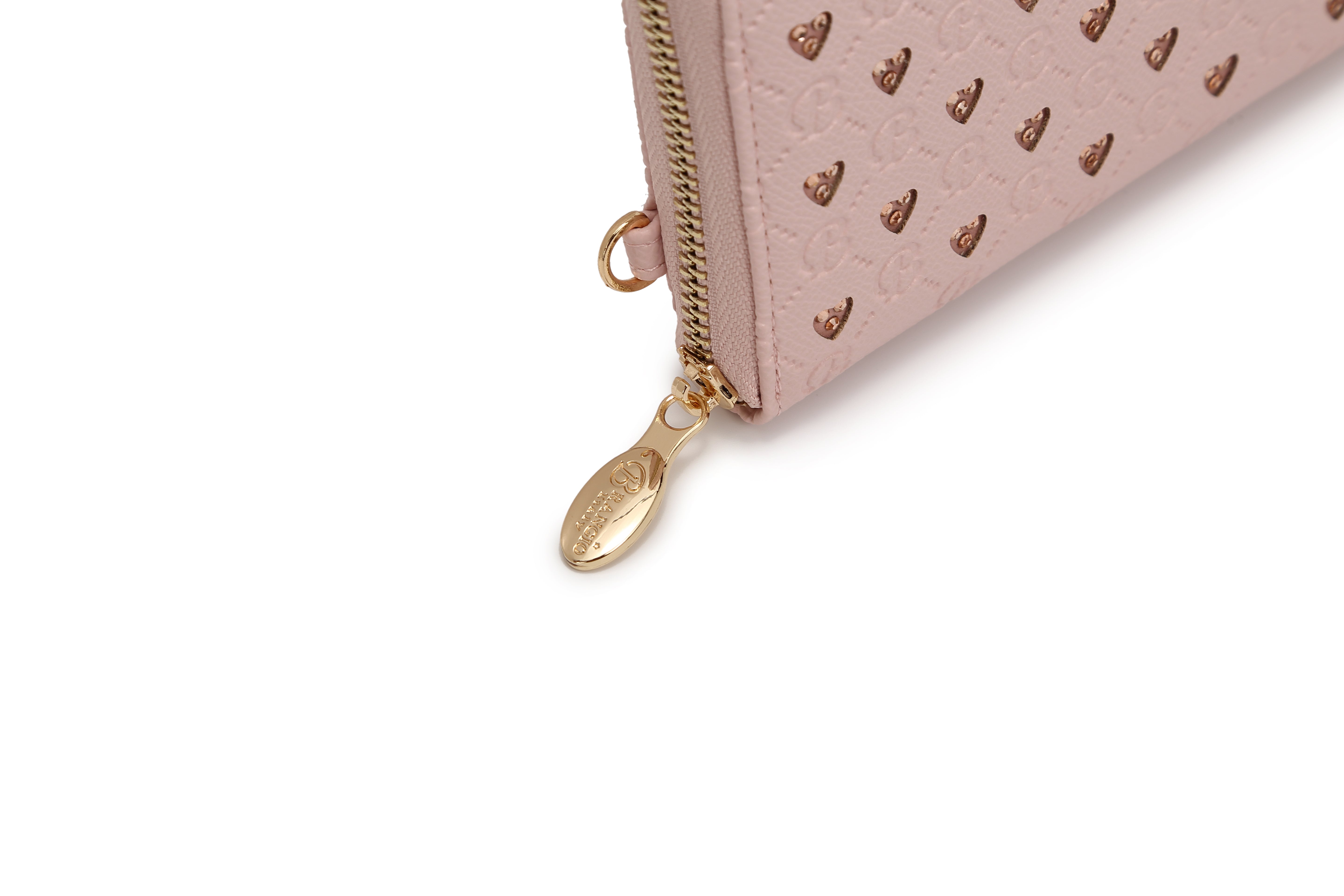 Brangio Elegant Heart-Studded Wristlet Wallet
