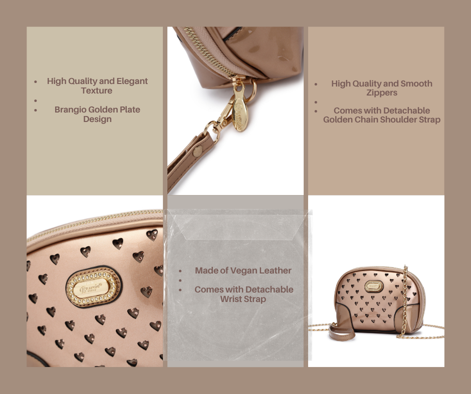 Brangio Italy  Mini Heart Studs Crossbody